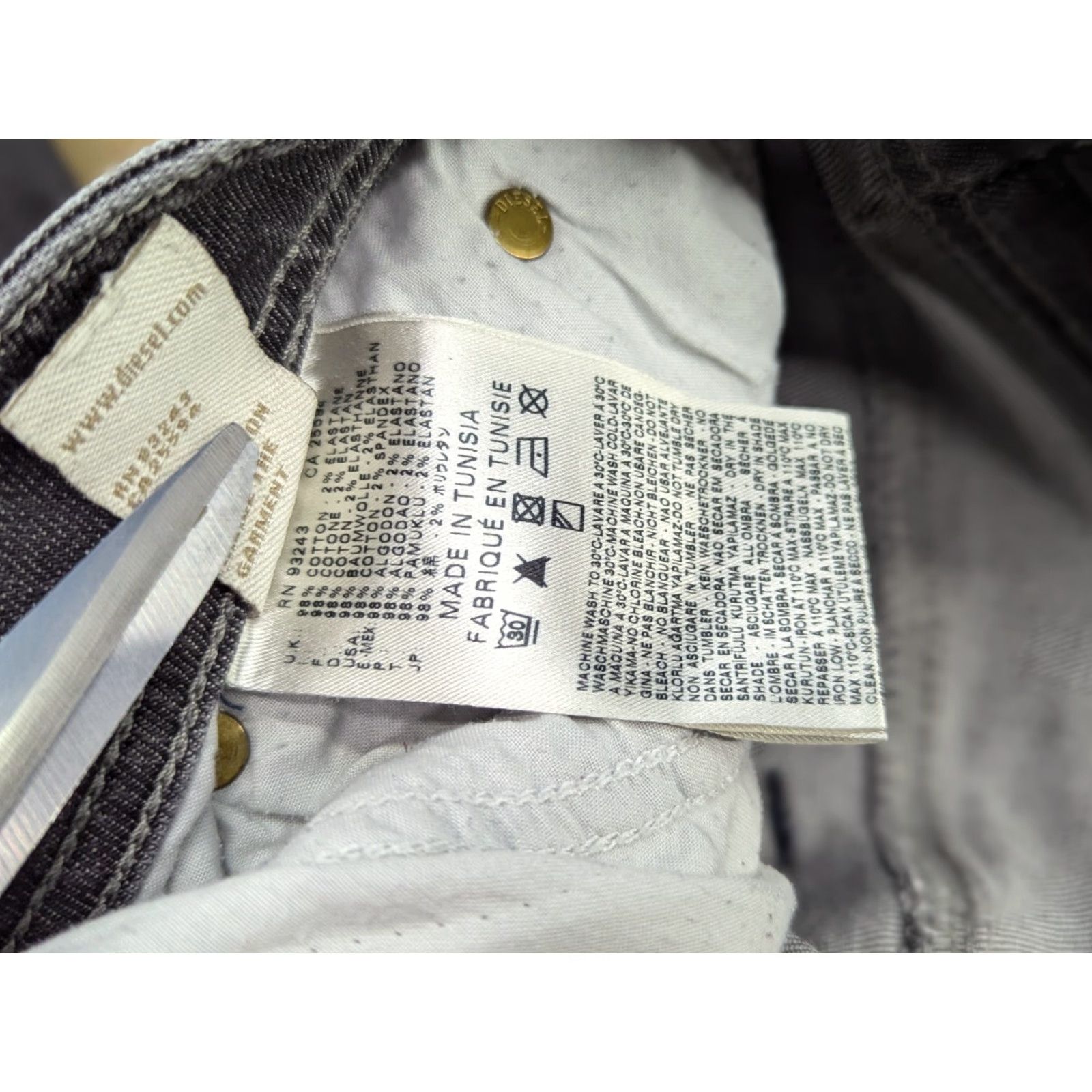 Diesel Vintage Diesel Only The Brave Mens Jeans 32x32 Denim Gray Mohawk Low Rise Straight Size US 32 / EU 48 - 4 Thumbnail