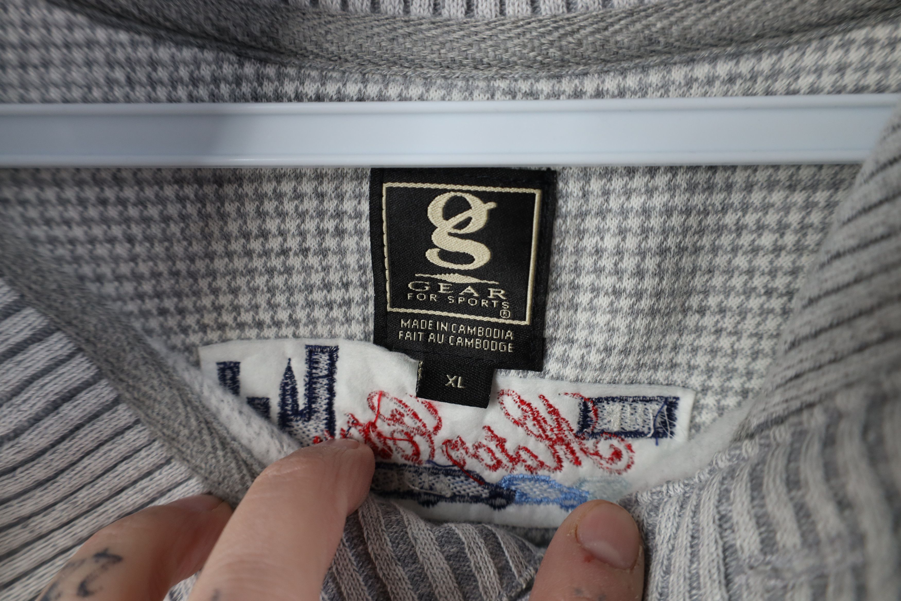 Vintage Vintage Ford Motor Company Houndstooth Knit Henley Sweater Size US XL / EU 56 / 4 - 10 Thumbnail