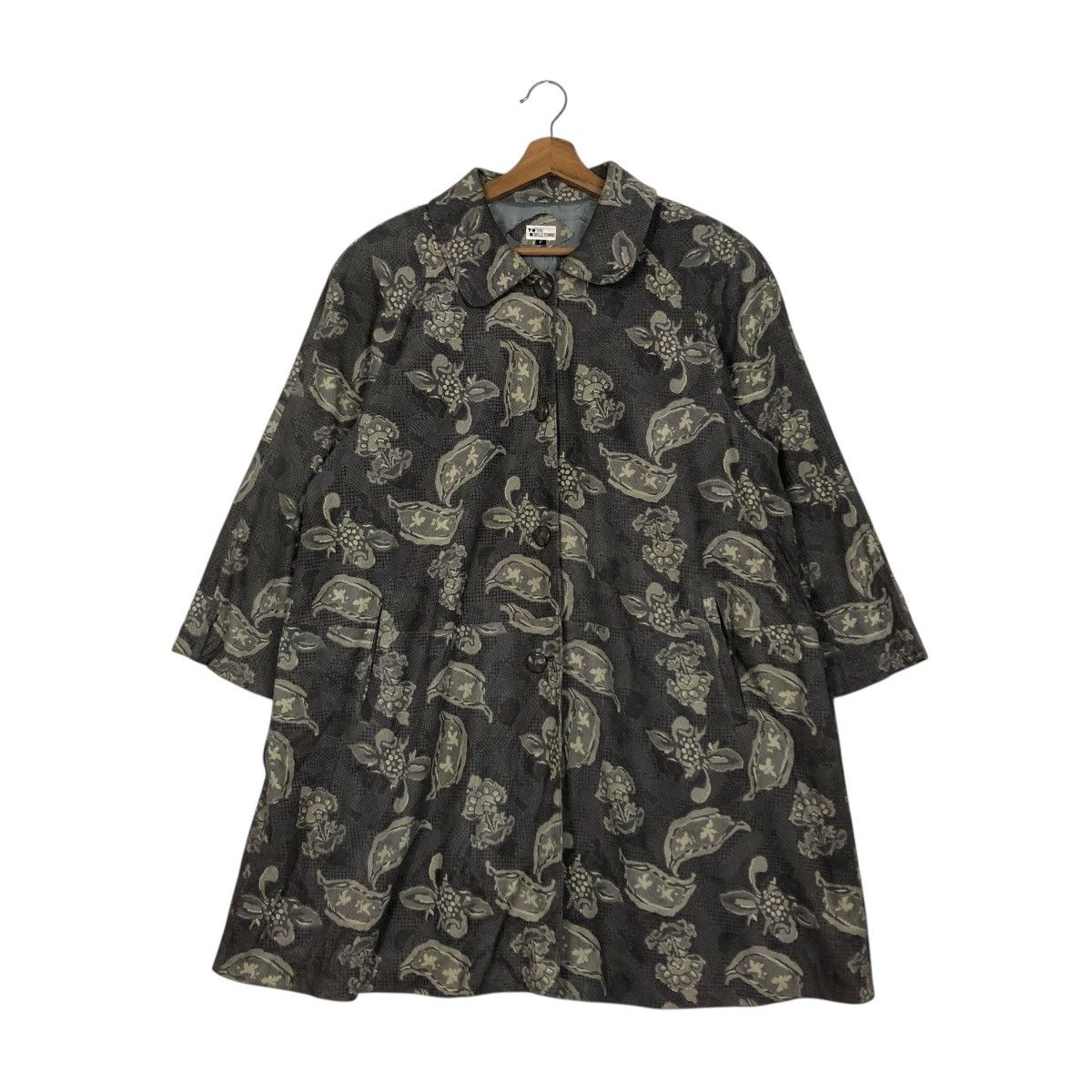 Japanese Brand 🔥VINTAGE LONG JACKET OVERPRINT YUKI BELLE ISSEY MIYAKE Size M / US 6-8 / IT 42-44 - 3 Thumbnail
