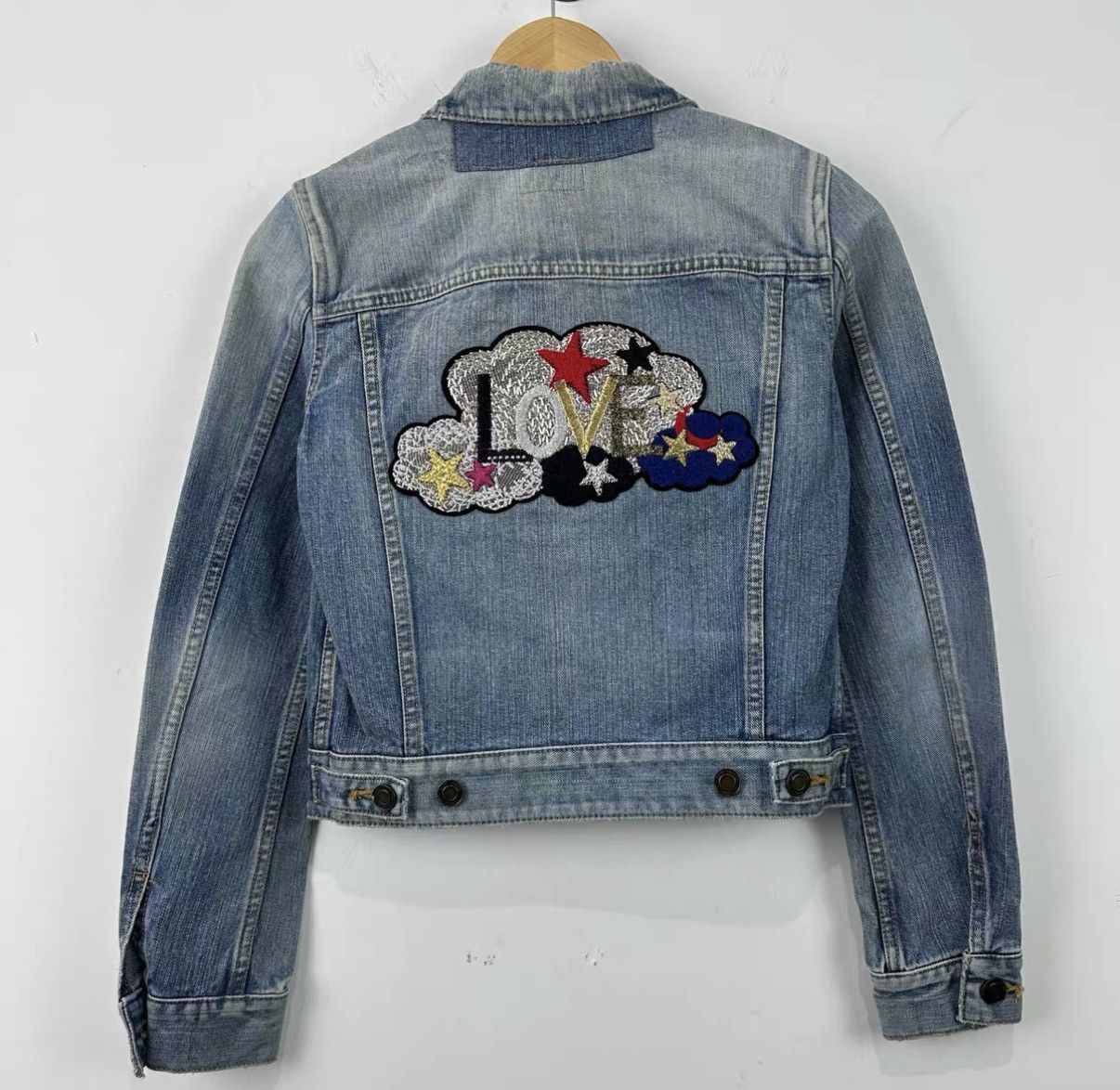 Saint Laurent Paris Saint Laurent Washed Blue Short Denim Jacket J42 Size S / US 4 / IT 40 - 2 Thumbnail