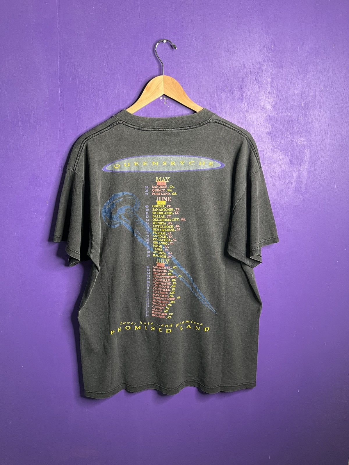 Band Tees × Vintage Vintage 1994 Queensrÿche promised land tour t-shirt Size US XL / EU 56 / 4 - 2 Thumbnail