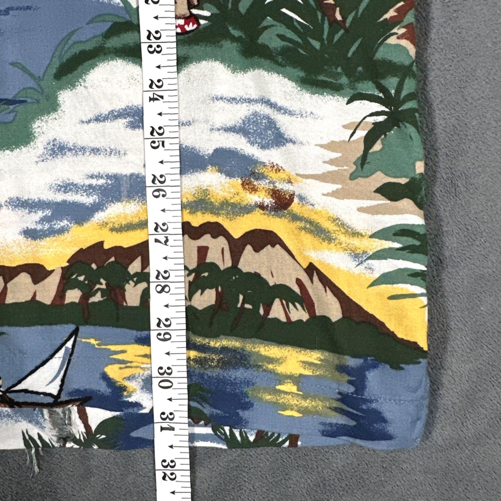Vintage Utility Shirt Mens Large Blue Hawaiian Aloha Button Front Short Sleeve Tropical Shirt Size US L / EU 52-54 / 3 - 6 Thumbnail
