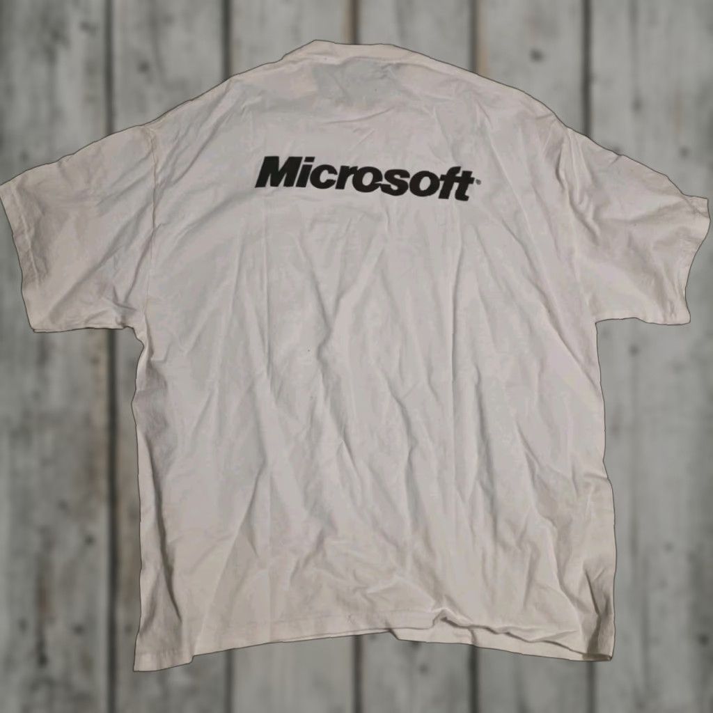 Hanes VINTAGE 90s Microsoft Employee Logo T-shirt Men’s XL Hanes White Cotton Short Sleeve Crew Neck Size US XL / EU 56 / 4 - 1 Thumbnail