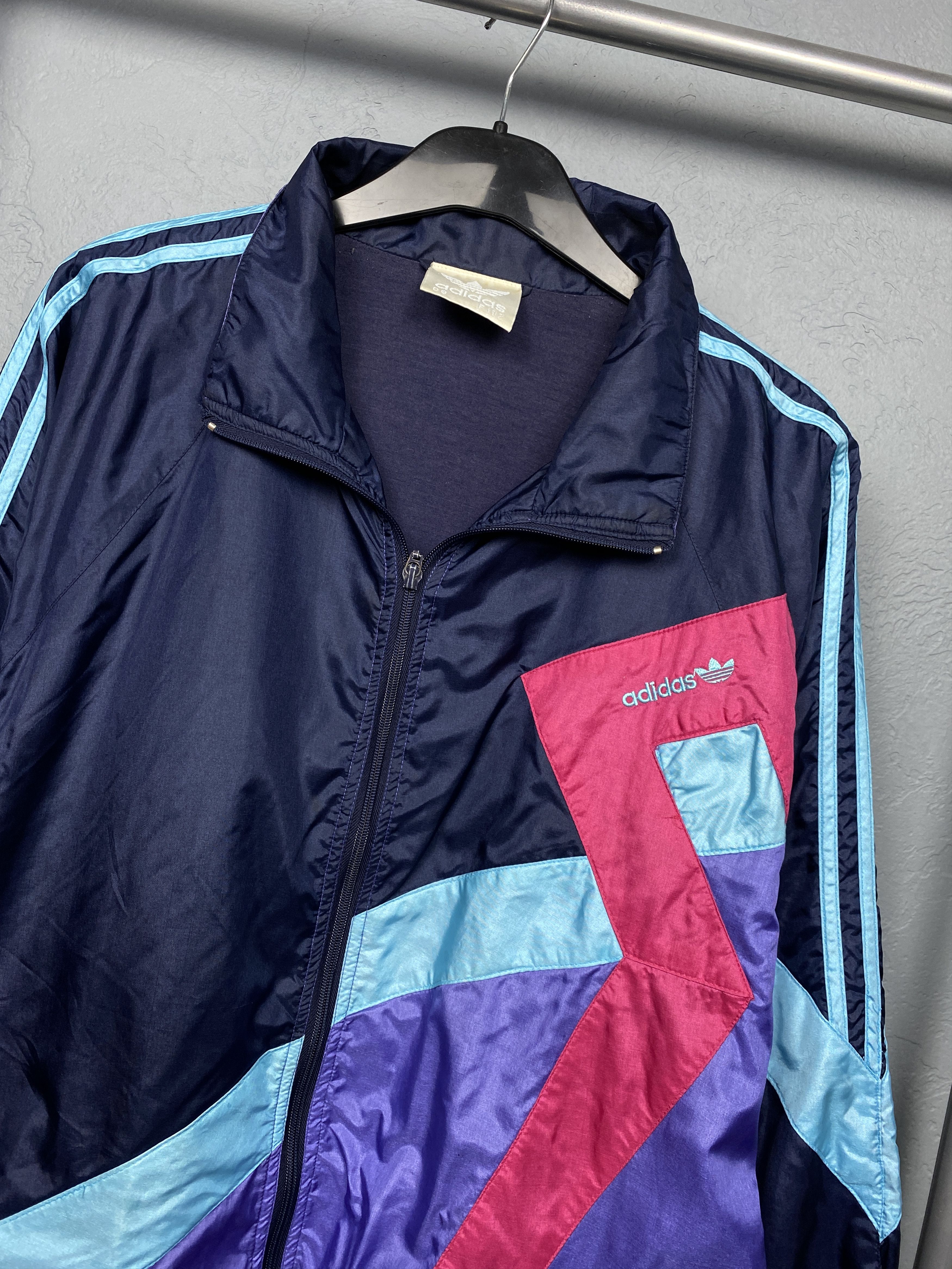 Adidas × Vintage Adidas 90s Vintage Mens Nylon Track Top Jacket Size US XL / EU 56 / 4 - 2 Thumbnail