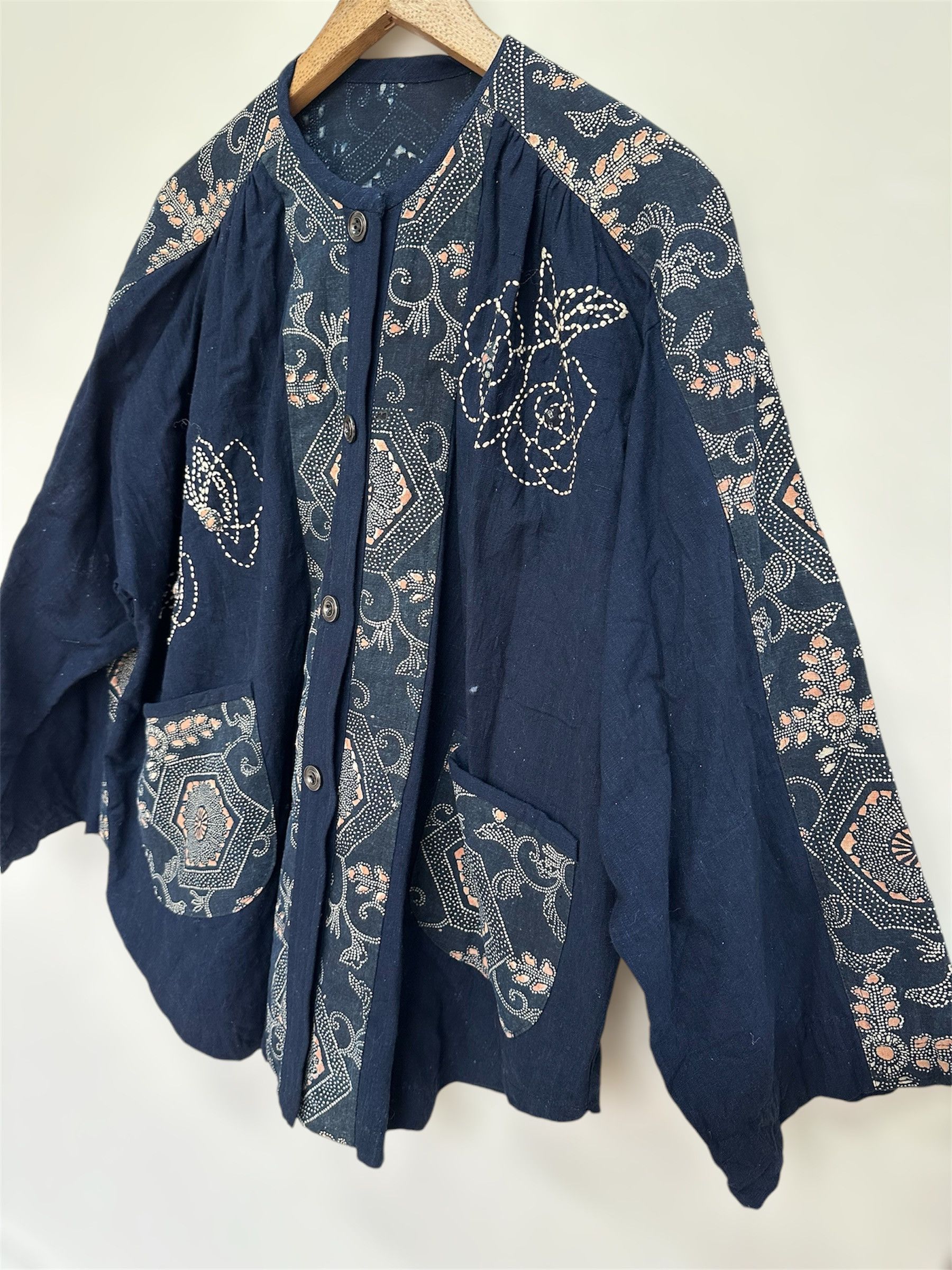 Indigo Vtg Japanese Brand Indigo Blue Shashiko Kendo Uniform Noragi Size US L / EU 52-54 / 3 - 5 Thumbnail