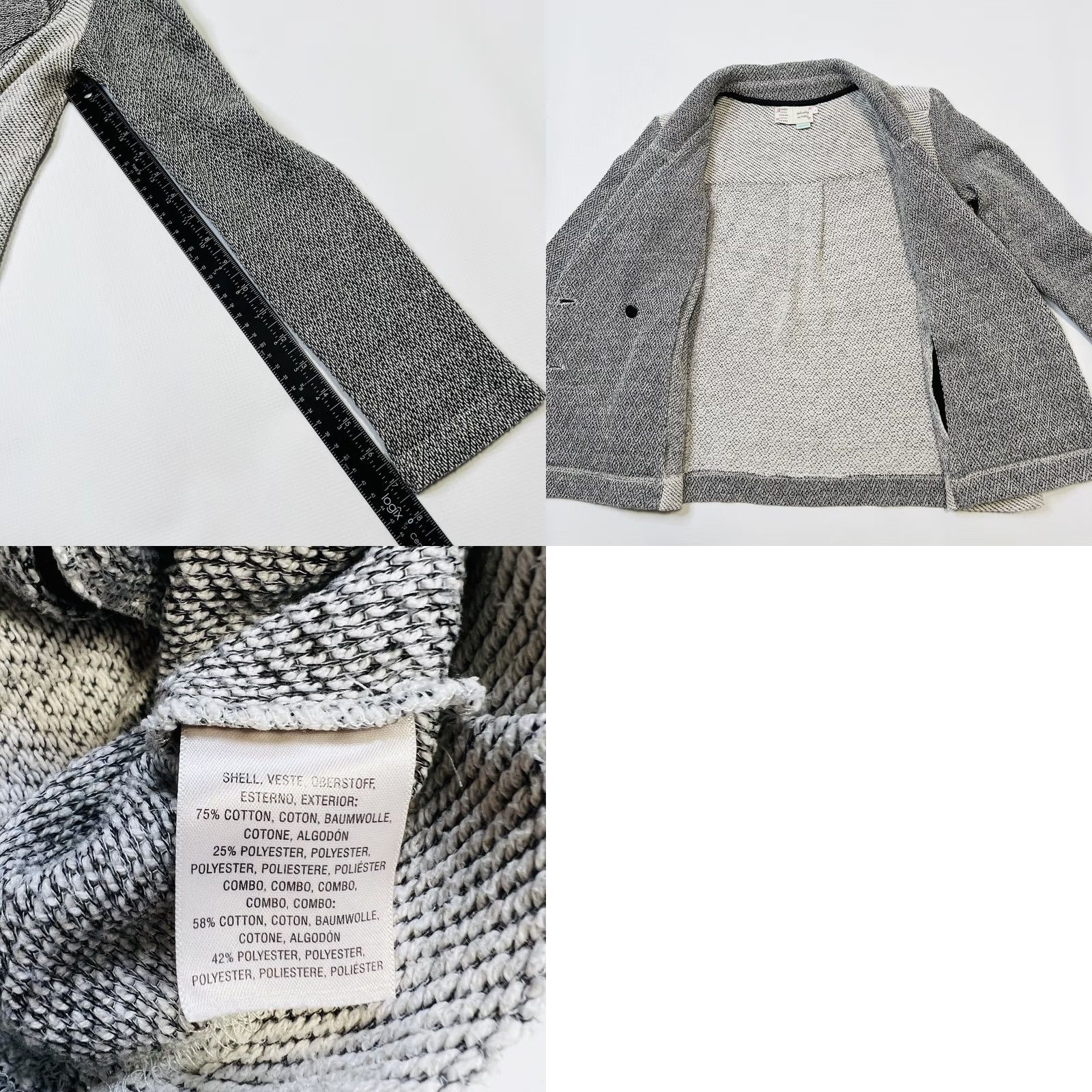 Vintage VINTAGE Anthropologie Milica Blazer Gray Knit Mid-Length Jacket XS Women Regular Size Gray Milica Blazer Anthropologie Saturday Sunday Knit Jacket Size XS / US 0-2 / IT 36-38 - 8 Thumbnail