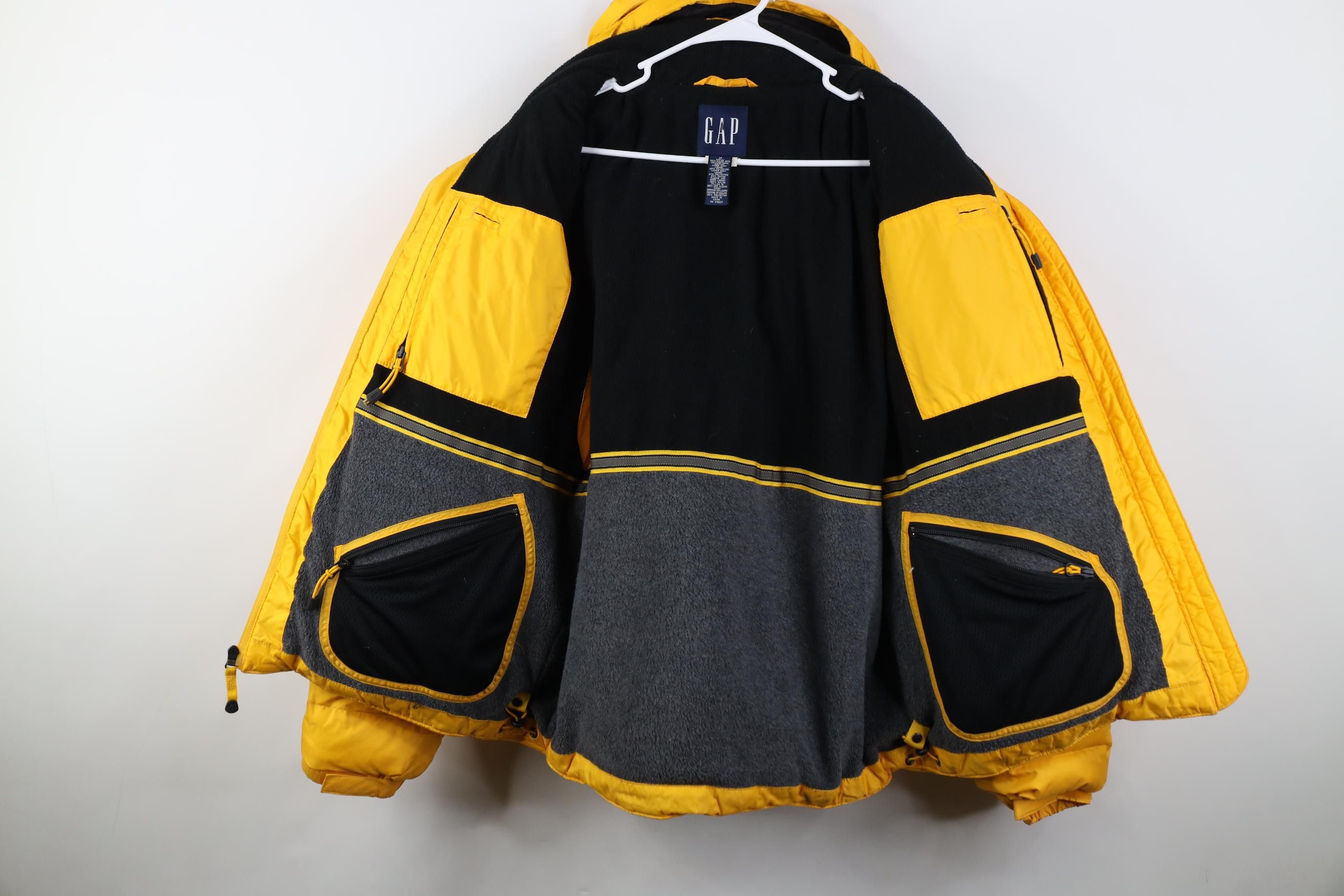 Gap Vintage Y2K 2002 Gap Insulated Puffer Jacket Yellow Hooded Size US M / EU 48-50 / 2 - 13 Thumbnail