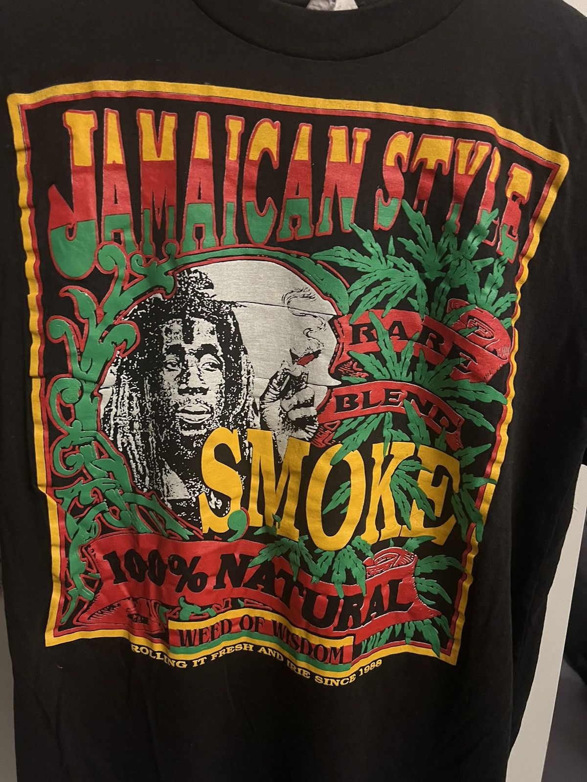 Brockum × Giant 90s Jamaican Style 🍃weed tee🍃 single stitch Size US XL / EU 56 / 4 - 2 Thumbnail