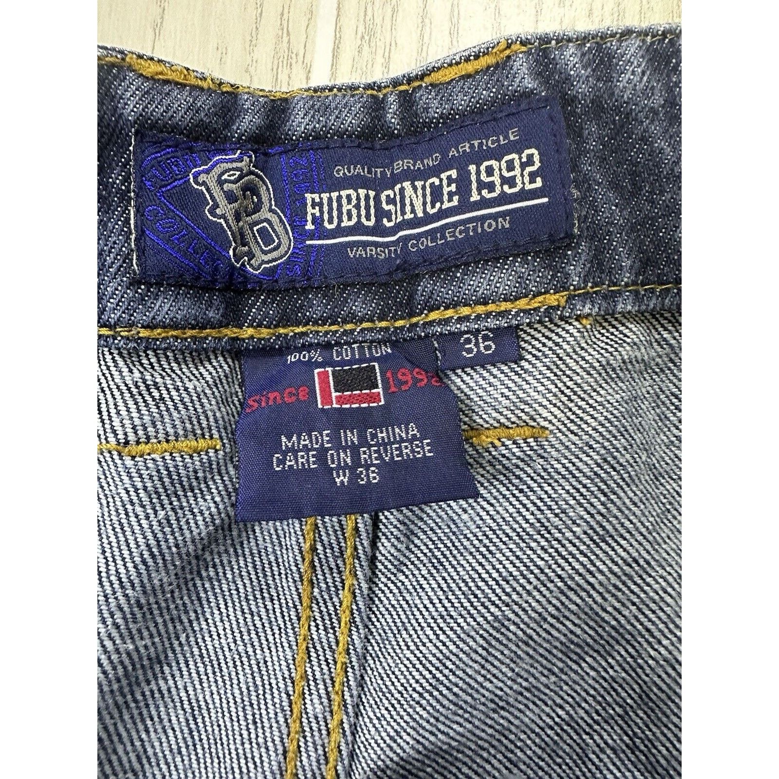 Fubu × Vintage Vintage Y2K FUBU Baggy Jorts Size US 36 / EU 52 - 7 Thumbnail