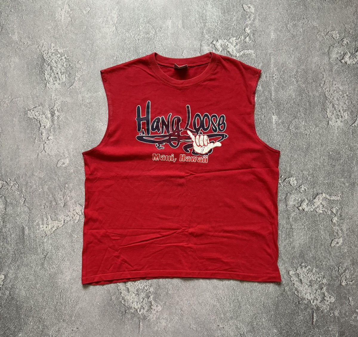 Vintage Hang Loose Maui Hawaii red tank top tee sleeveless vintage Size US L / EU 52-54 / 3 - 4 Thumbnail