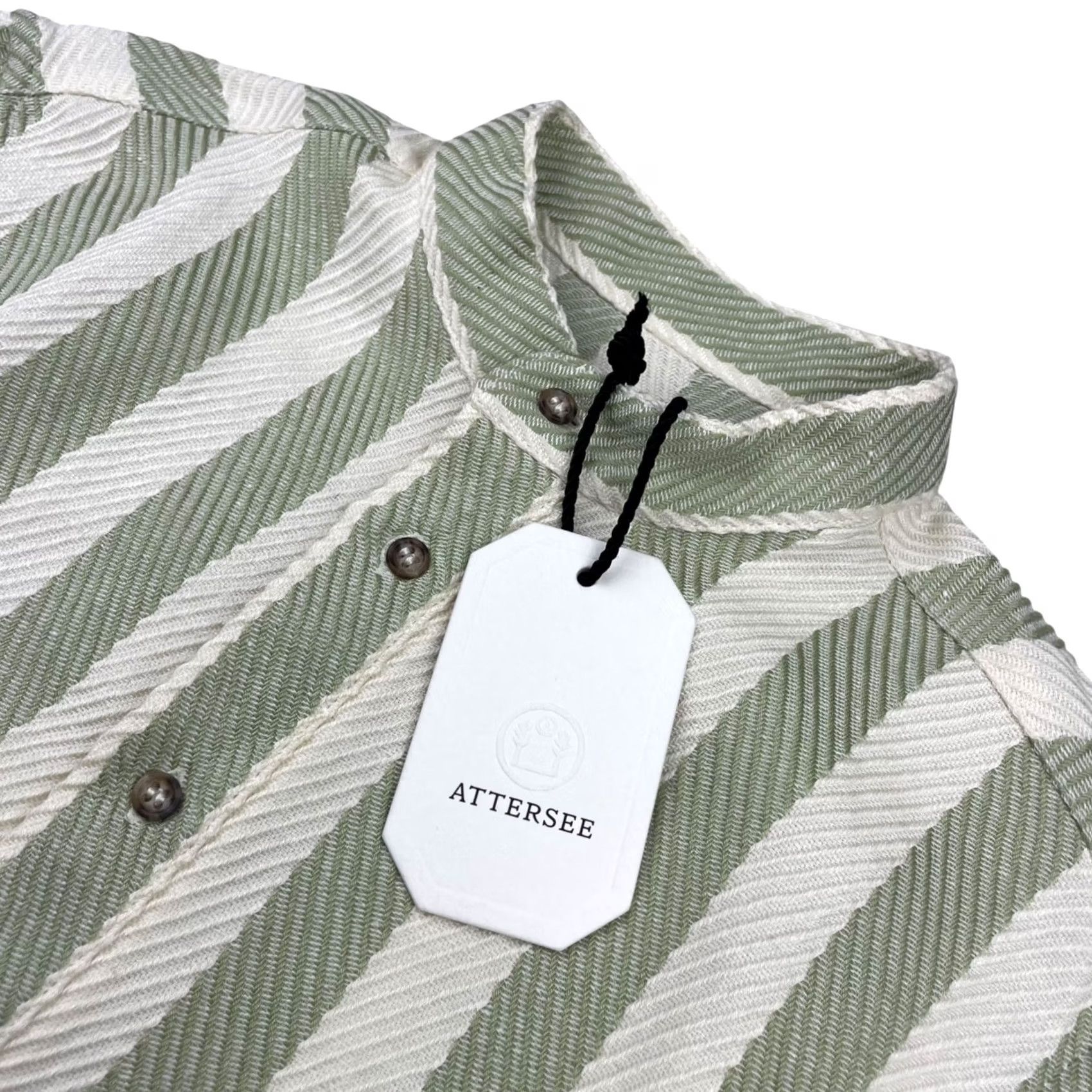 Vintage VINTAGE Attersee Caftan Tunic Dress Cypress Stripe Herringbone XS Green NI? Size XS / US 0-2 / IT 36-38 - 2 Thumbnail