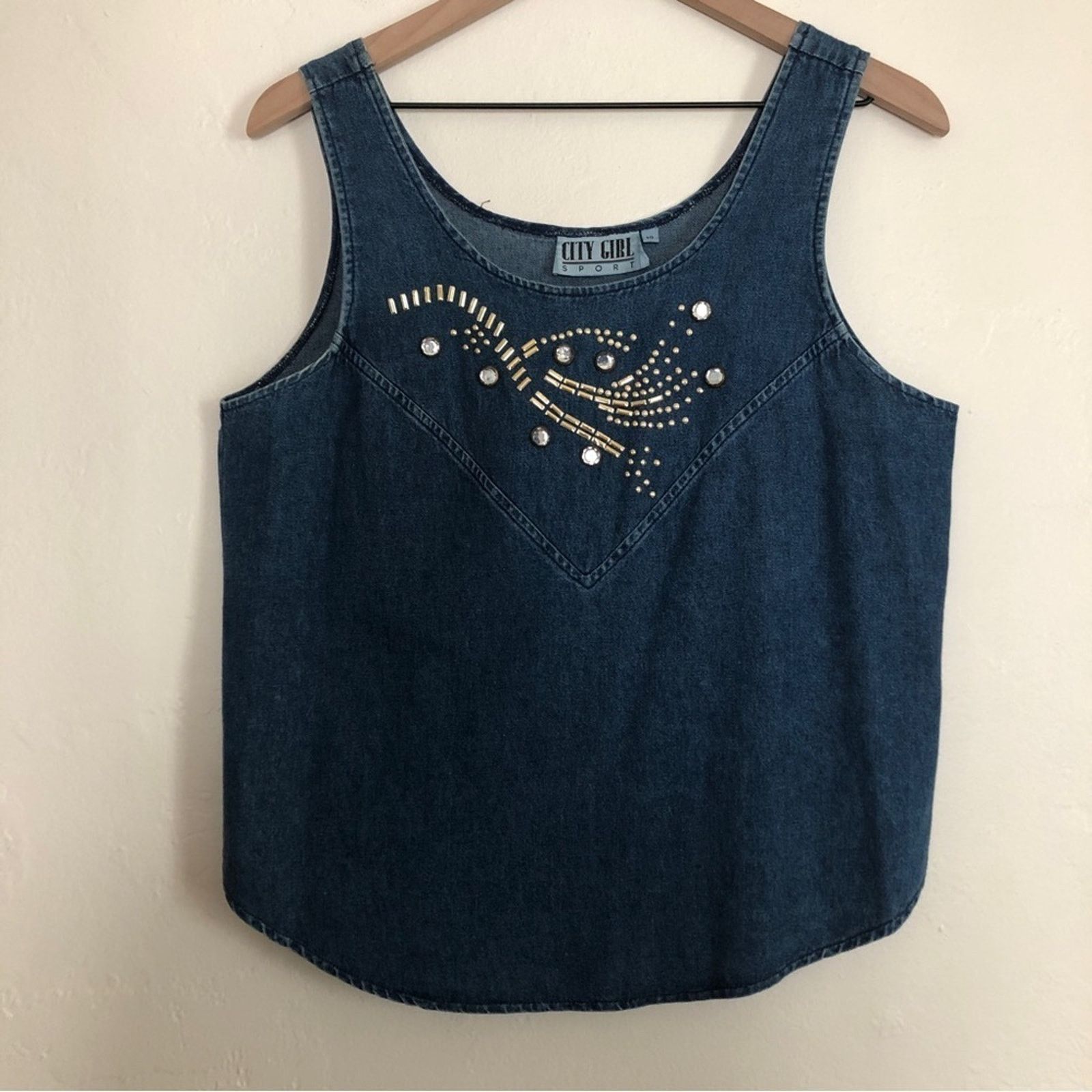 Other City Girl Sport Denim Bead Three Piece Skirt Top Jacket Set Size L / US 10 / IT 46 - 12 Thumbnail