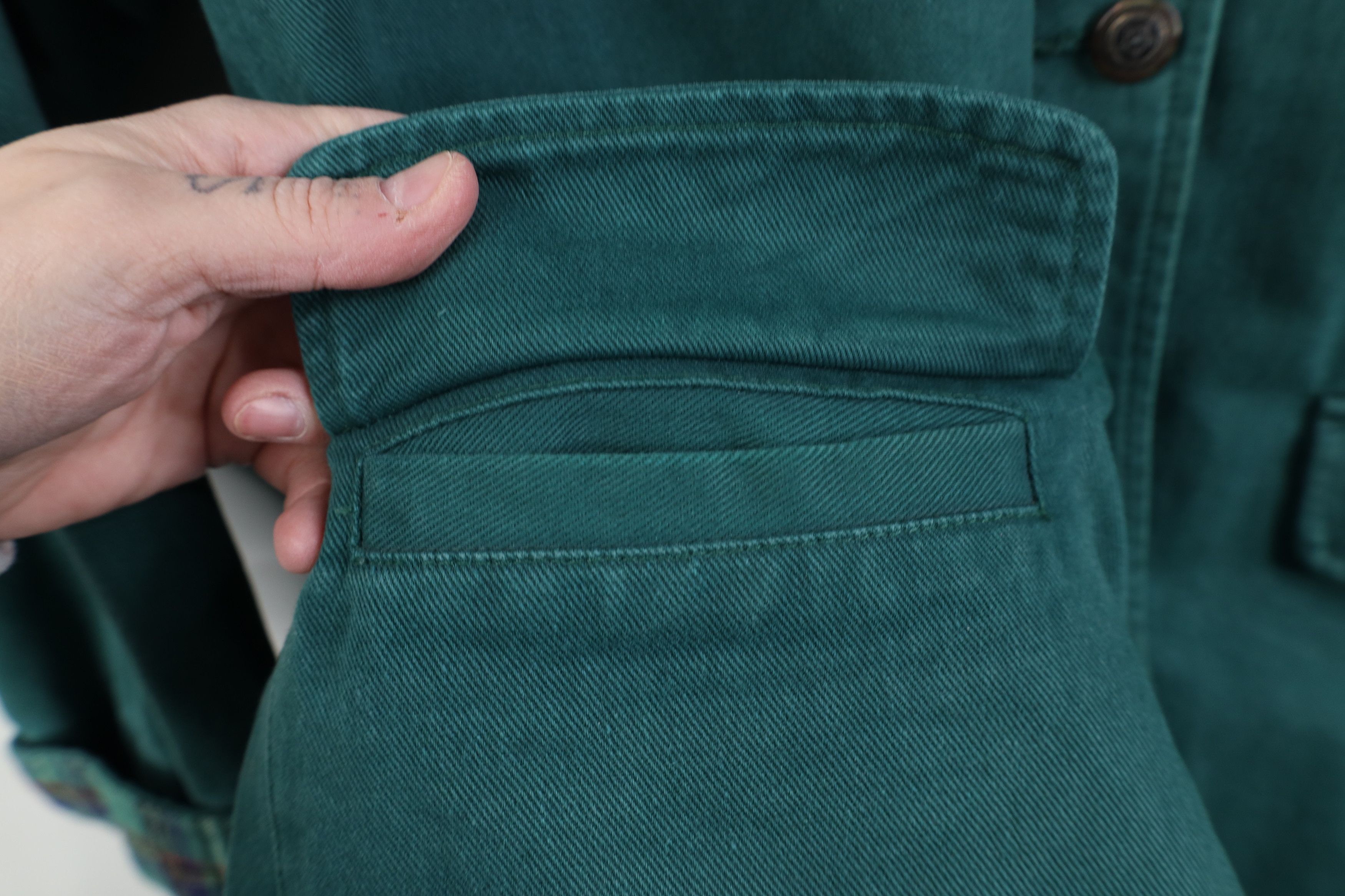 Vintage Vintage 90s Streetwear Lined Canvas Chore Barn Jacket Green Size M / US 6-8 / IT 42-44 - 6 Thumbnail