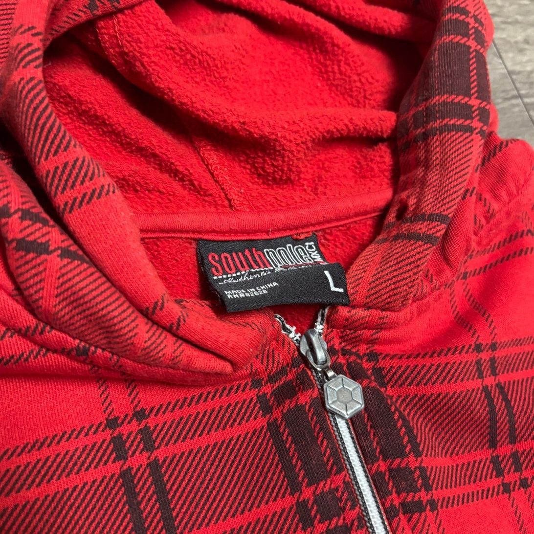 Southpole × Vintage Vintage SouthPole Lined Full Zip Red Hoodie Sz L 00s Size US L / EU 52-54 / 3 - 3 Thumbnail