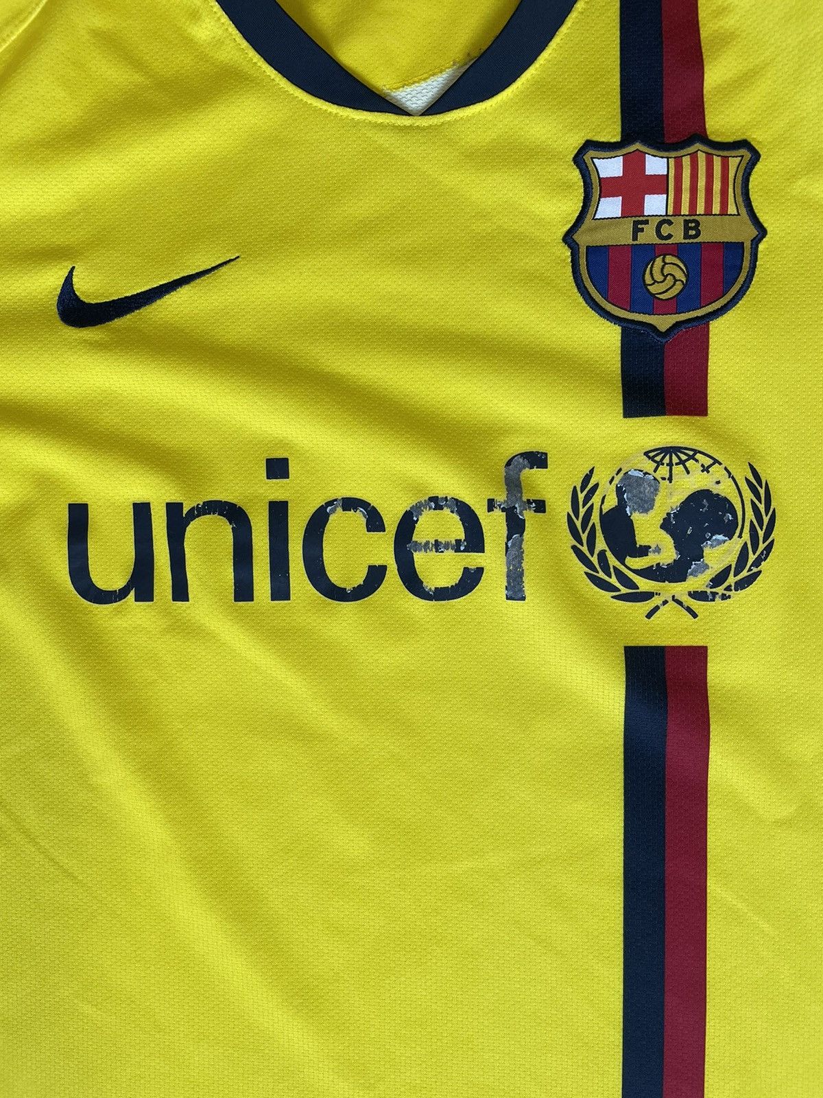 Nike × Vintage NIKE BARCELONA 2008/2009 AWAY SHIRT JERSEY BLOKECORE RARE Size US S / EU 44-46 / 1 - 2 Thumbnail