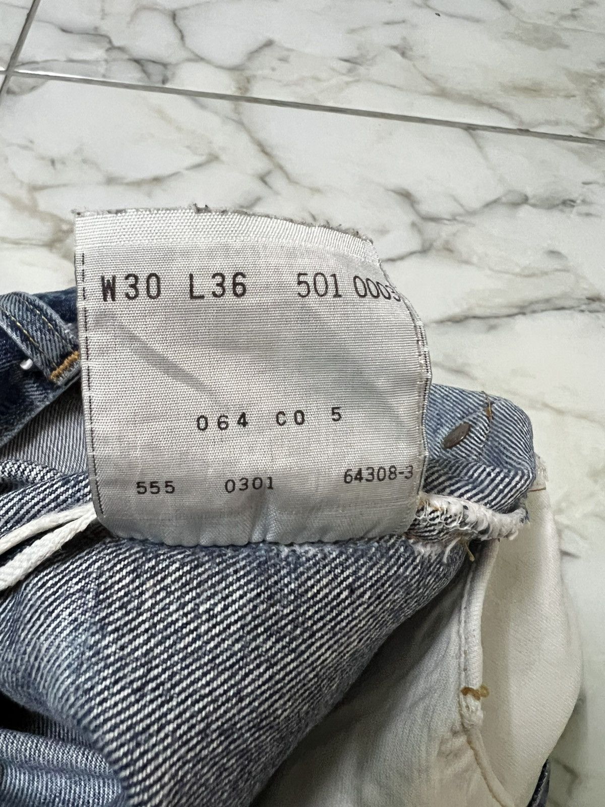 Levi's × Levi's Vintage Clothing 💥Vintage 90’s💥Levis Big E 501 XX Distress Selvedge Jean Size US 28 / EU 44 - 21 Thumbnail