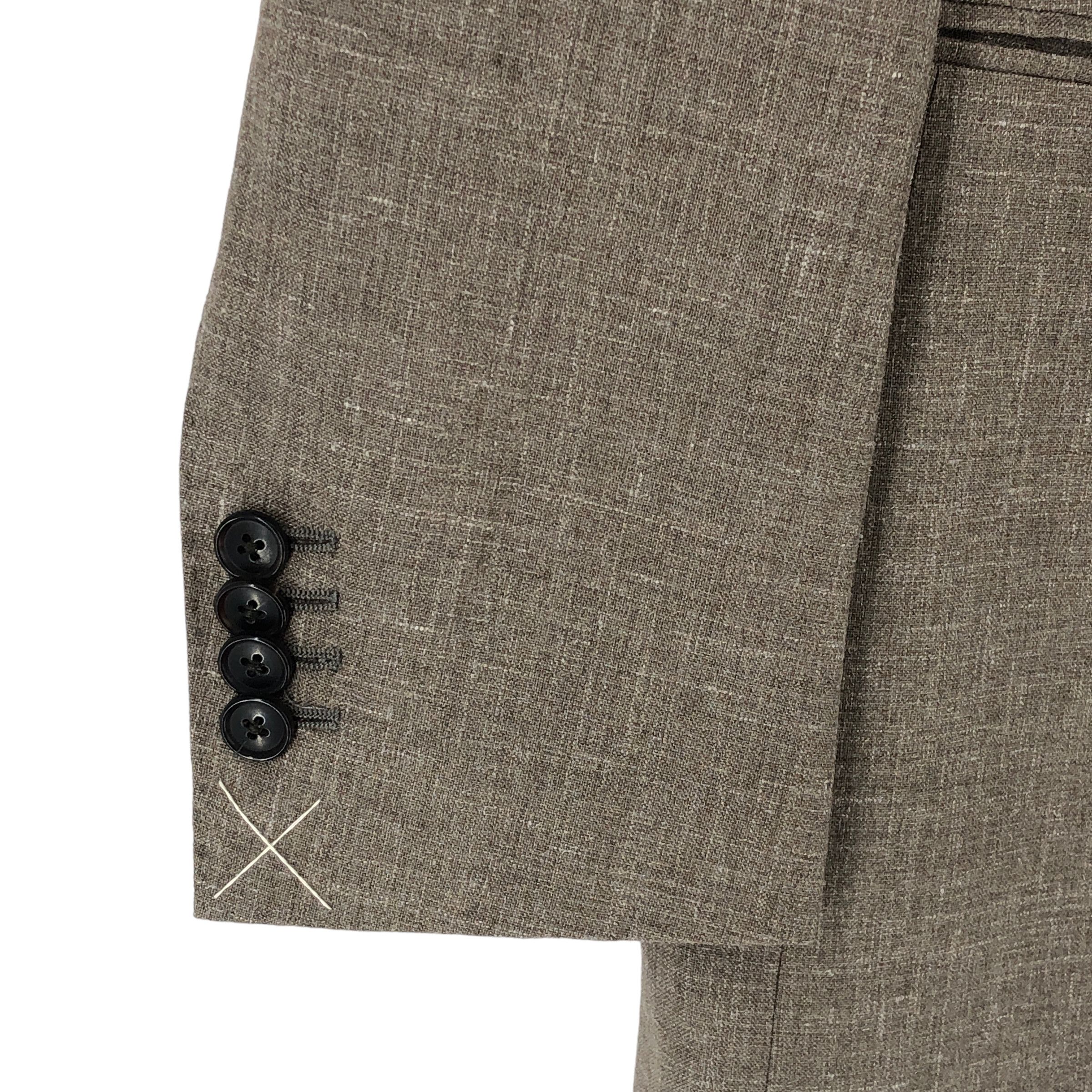 Suitsupply Havana Jetted Wool Silk Linen Blazer EU:46 UK:36; US:36S Size 36S - 6 Thumbnail