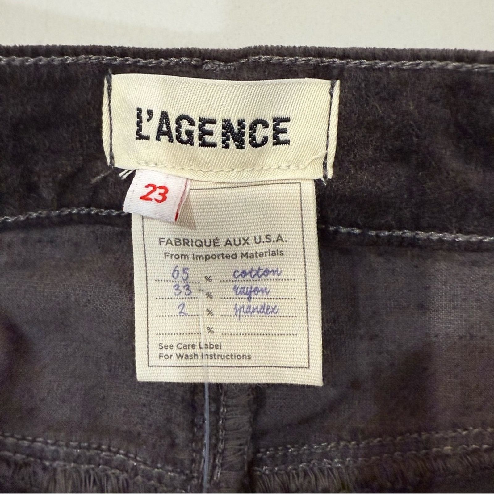 L'AGENCE L’AGENCE NWT Velvet Ultra High Rise Skinny Jeans Womens 23 Size 23" - 6 Thumbnail