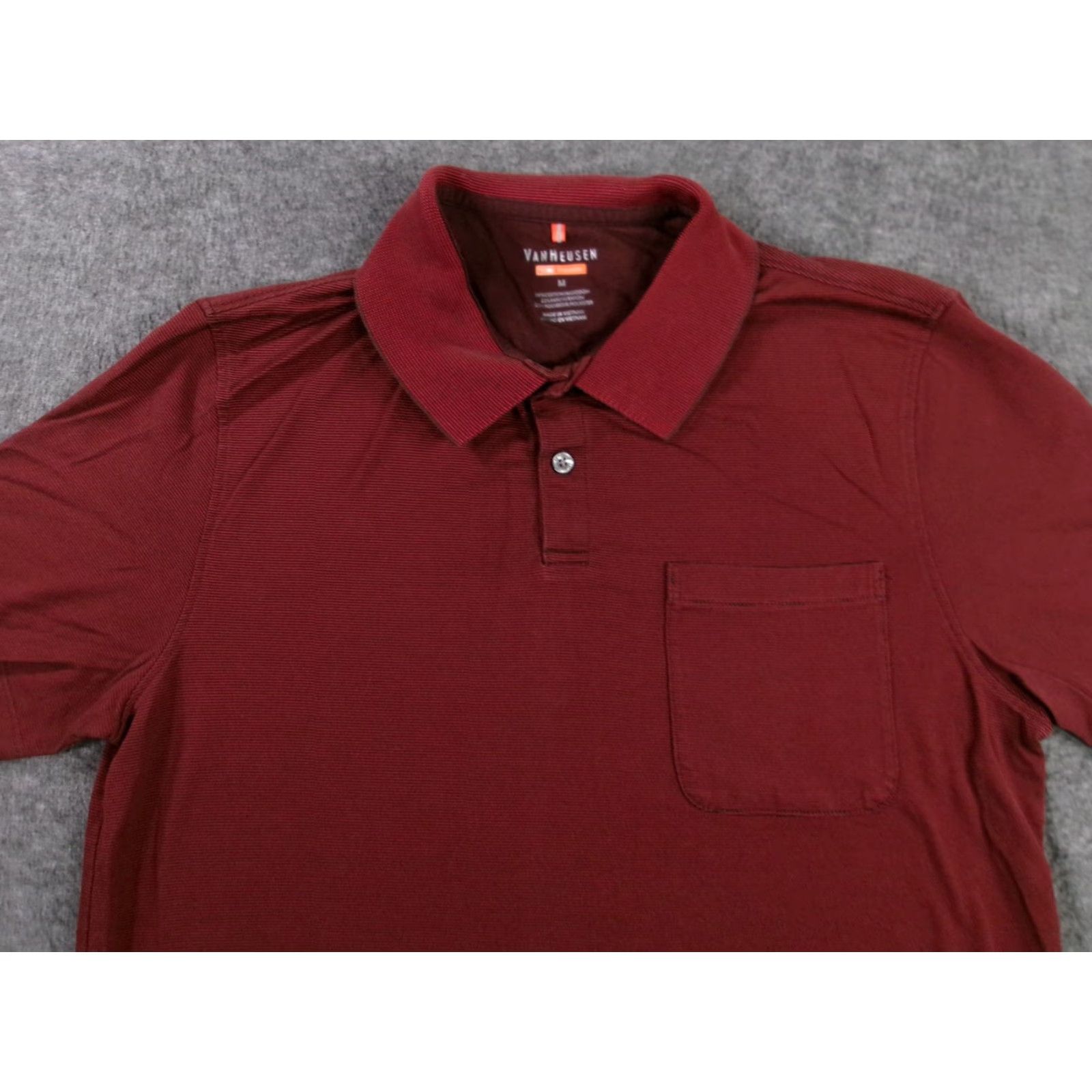Van Heusen Van Heusen Polo Shirt Men Medium Red Traveler Classic Casual Golf Size US M / EU 48-50 / 2 - 2 Thumbnail