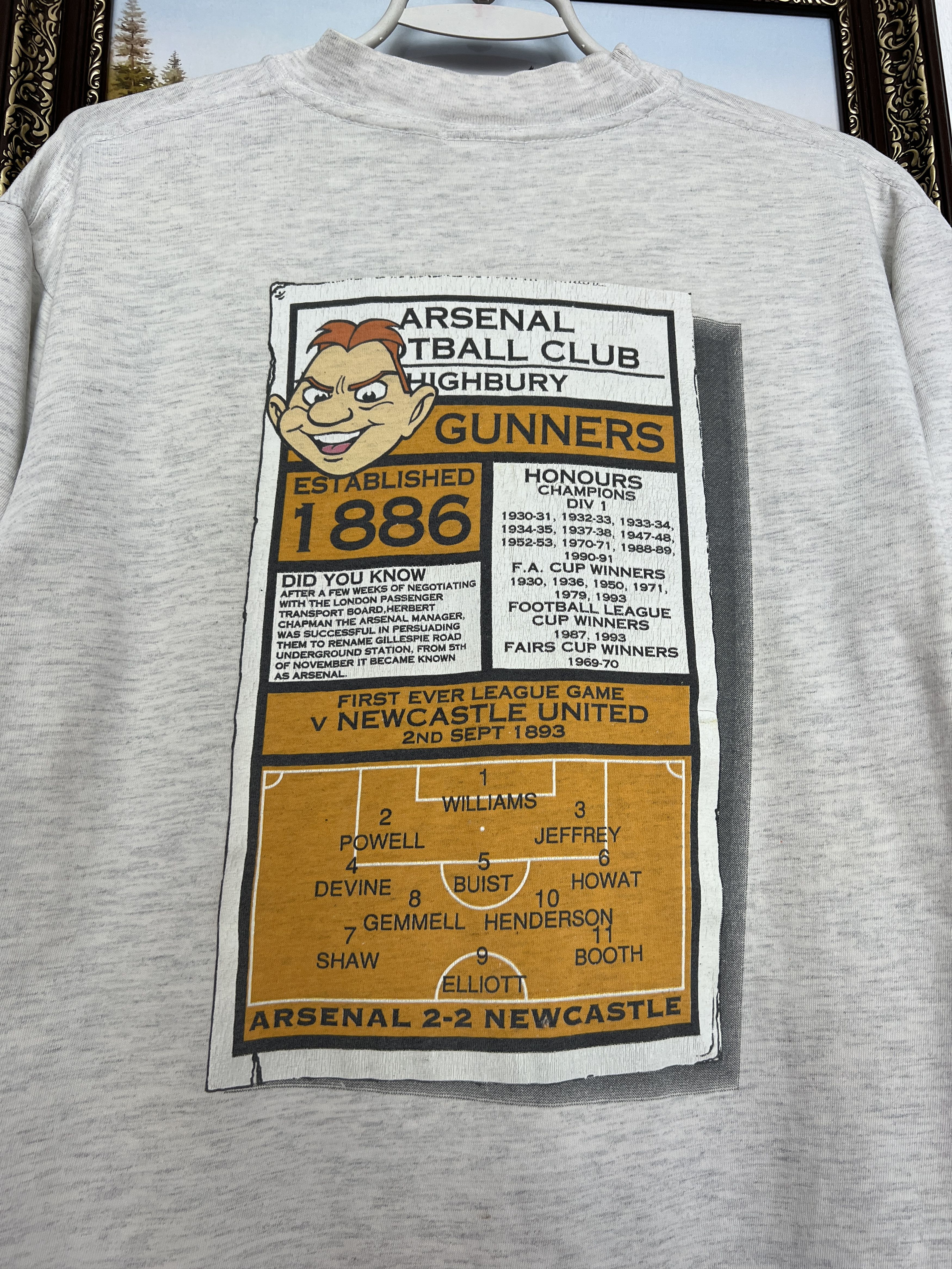 Nutmeg Vintage Arsenal Football Shirt Red Shirt Highbury Jersey Size US M / EU 48-50 / 2 - 9 Thumbnail