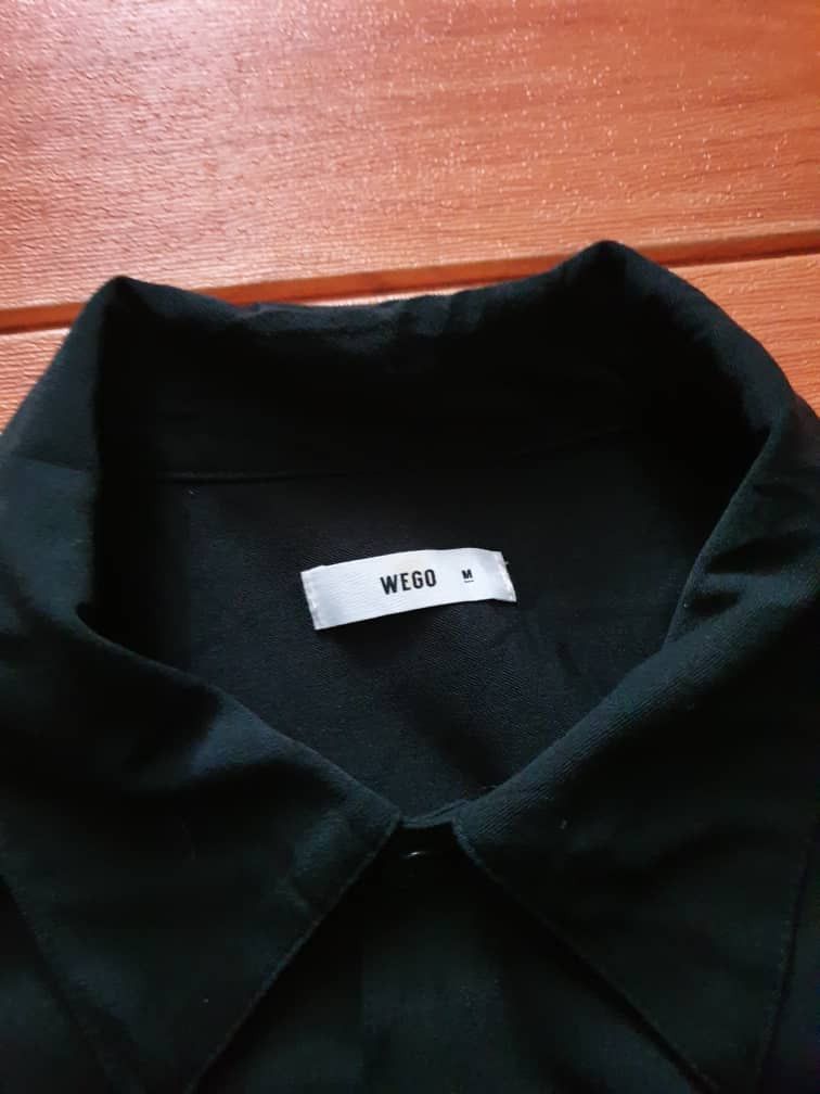 Japanese Brand Wego Green Colour oversize button ups Shirt Size US M / EU 48-50 / 2 - 2 Thumbnail