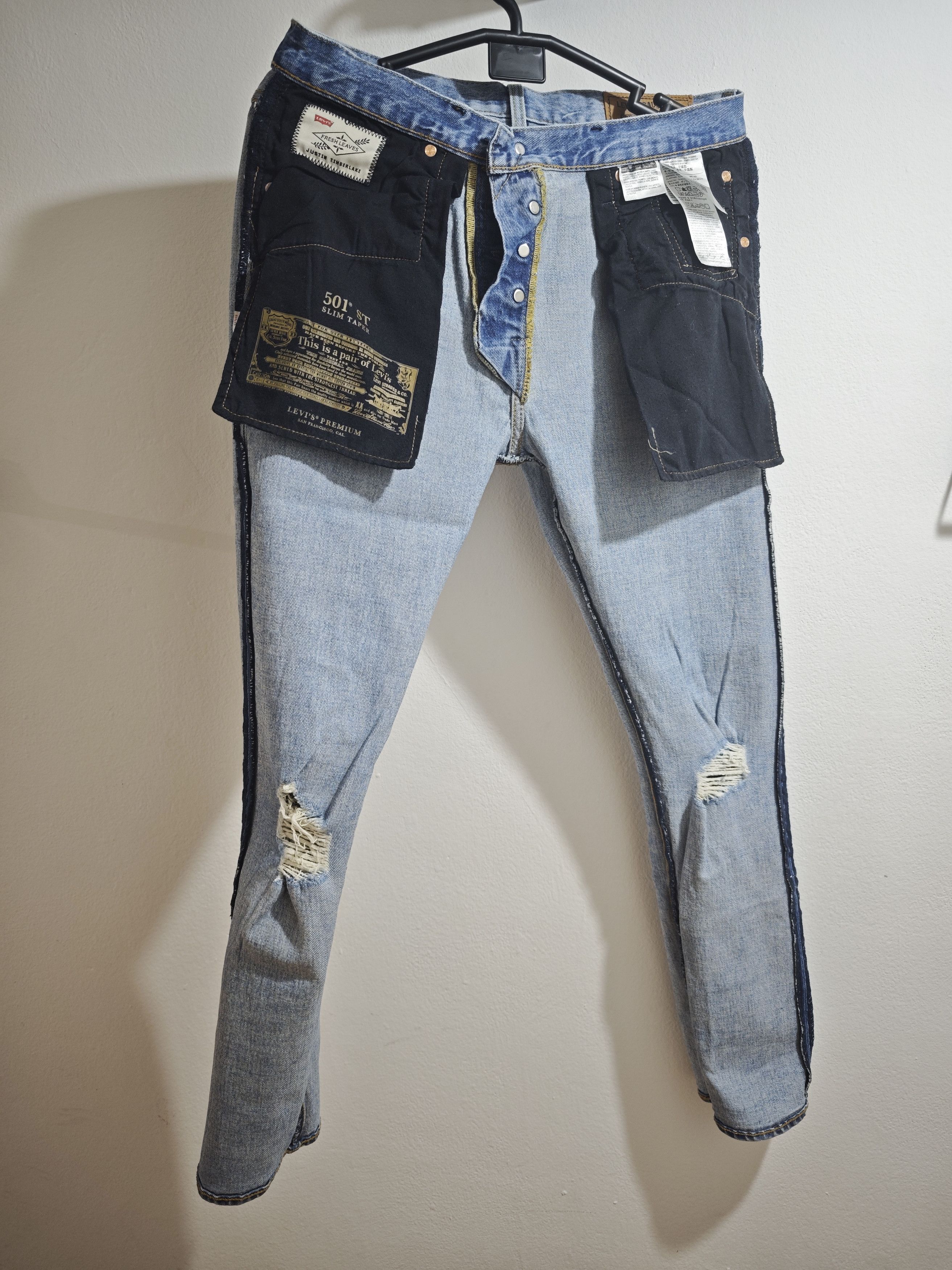 Levi's Levi's & Justin Timberlake 501st Jeans Fresh Leaves Size US 30 / EU 46 - 6 Thumbnail