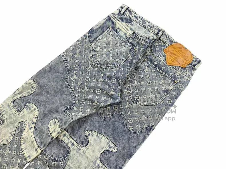 Louis Vuitton Louis Vuitton Blue Patchwork Jeans Size US 31 - 5 Thumbnail