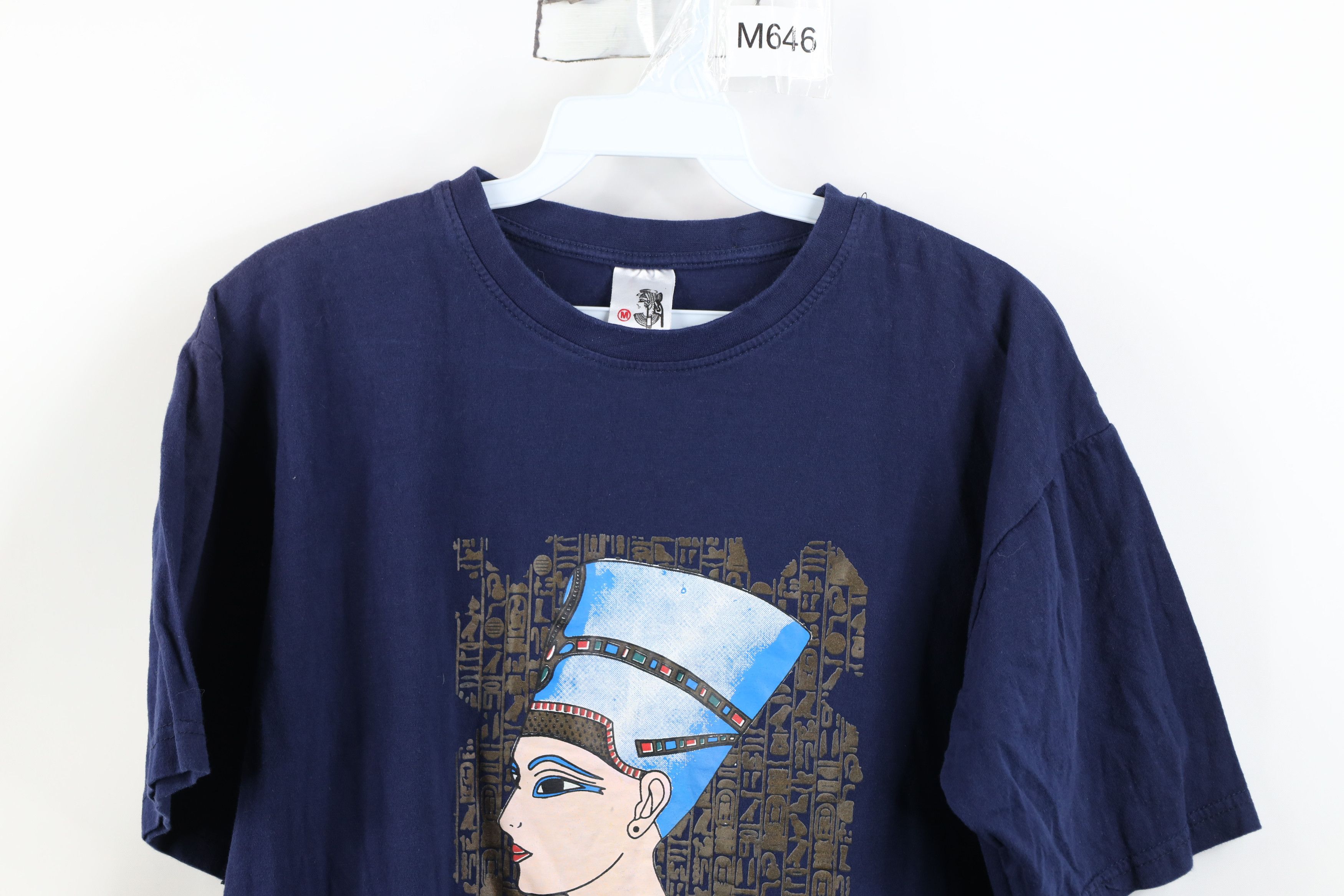 Vintage Vintage 90s Y2K Streetwear Cleopatra Queen T-Shirt Blue Size M / US 6-8 / IT 42-44 - 2 Thumbnail