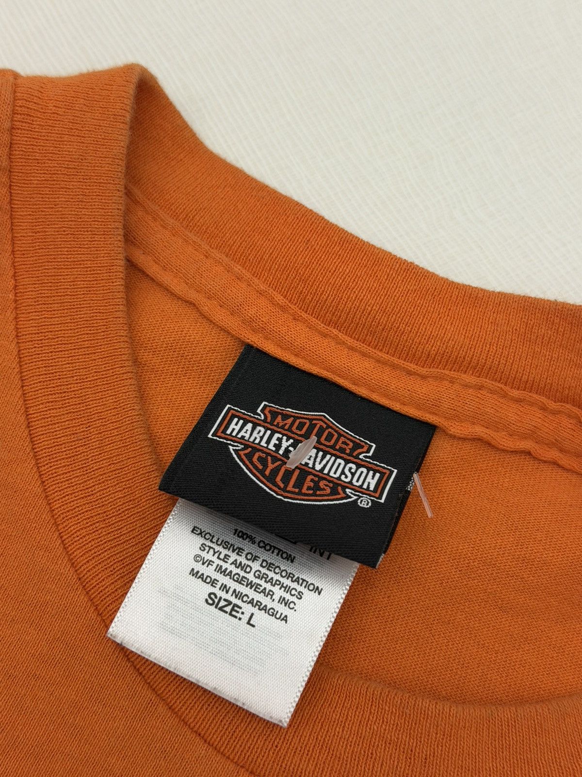 Harley Davidson Vintage Harley Davidson Keywest Chapter Orange Pocket Tee L Size US L / EU 52-54 / 3 - 6 Thumbnail