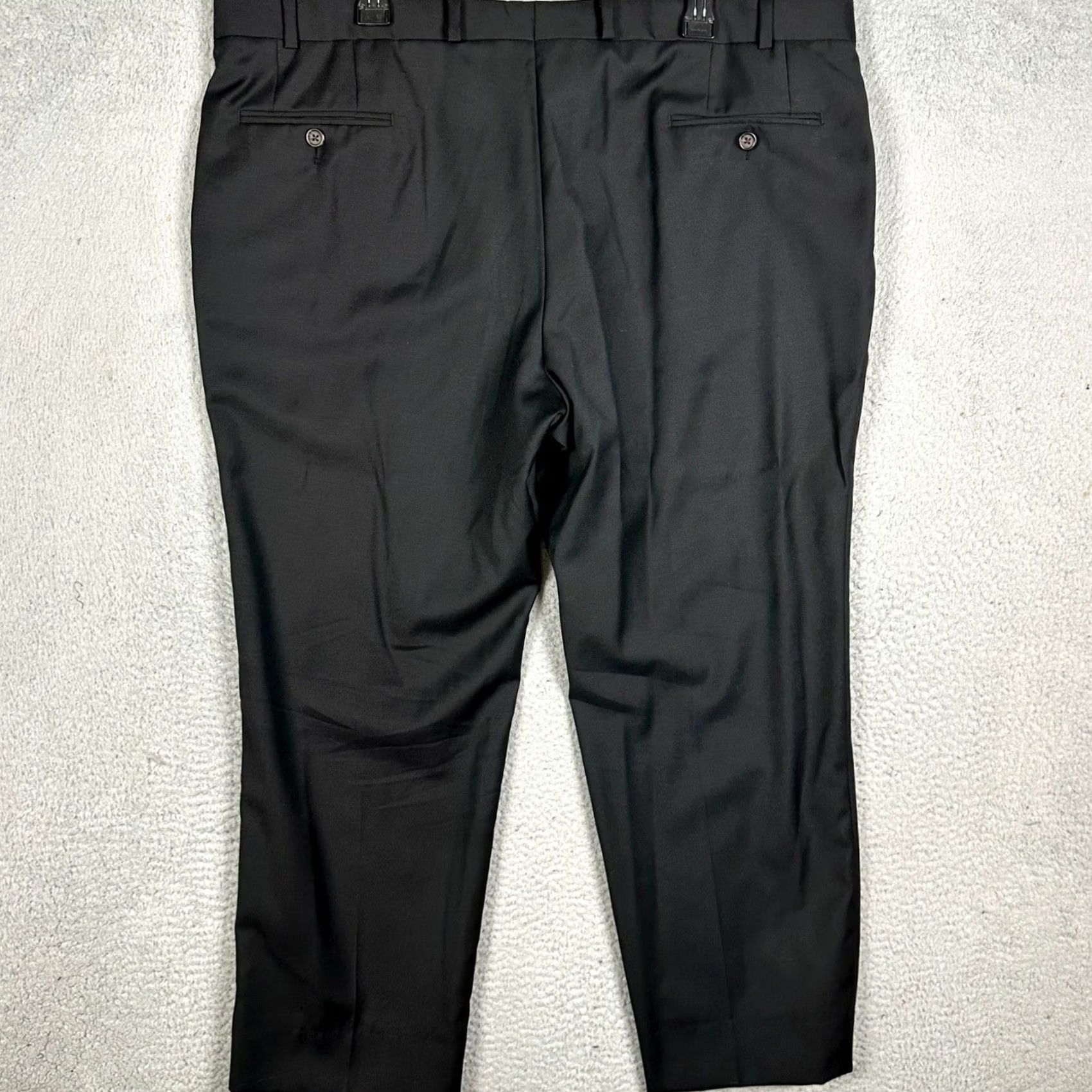 Ralph Lauren VINTAGE? No. Lauren Ralph Lauren Pants Dress Wool Black Flat Front Straight 42 Mens 42X30 Regular? Size US 42 / EU 58 - 2 Thumbnail