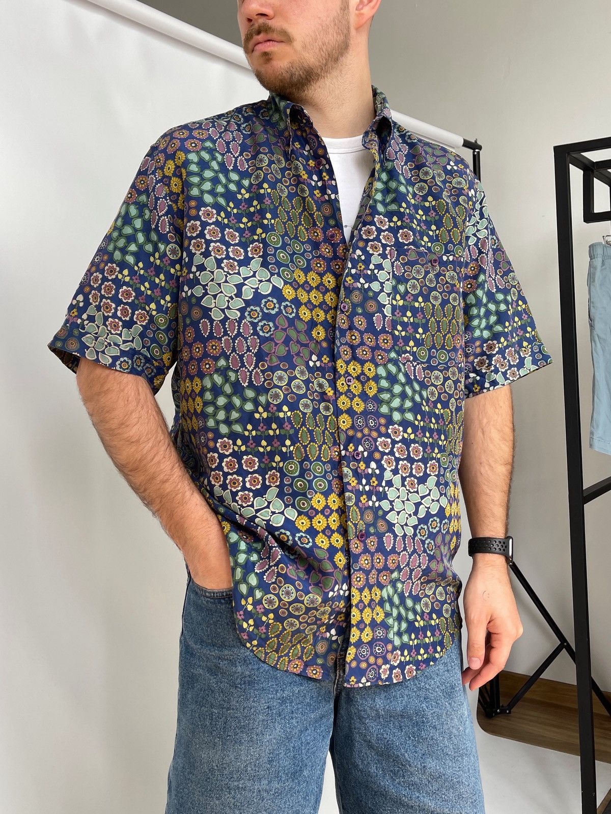 Paul & Shark × Vintage Vintage Paul Shark Pure Silk Shirt size M/L Size US L / EU 52-54 / 3 - 2 Thumbnail