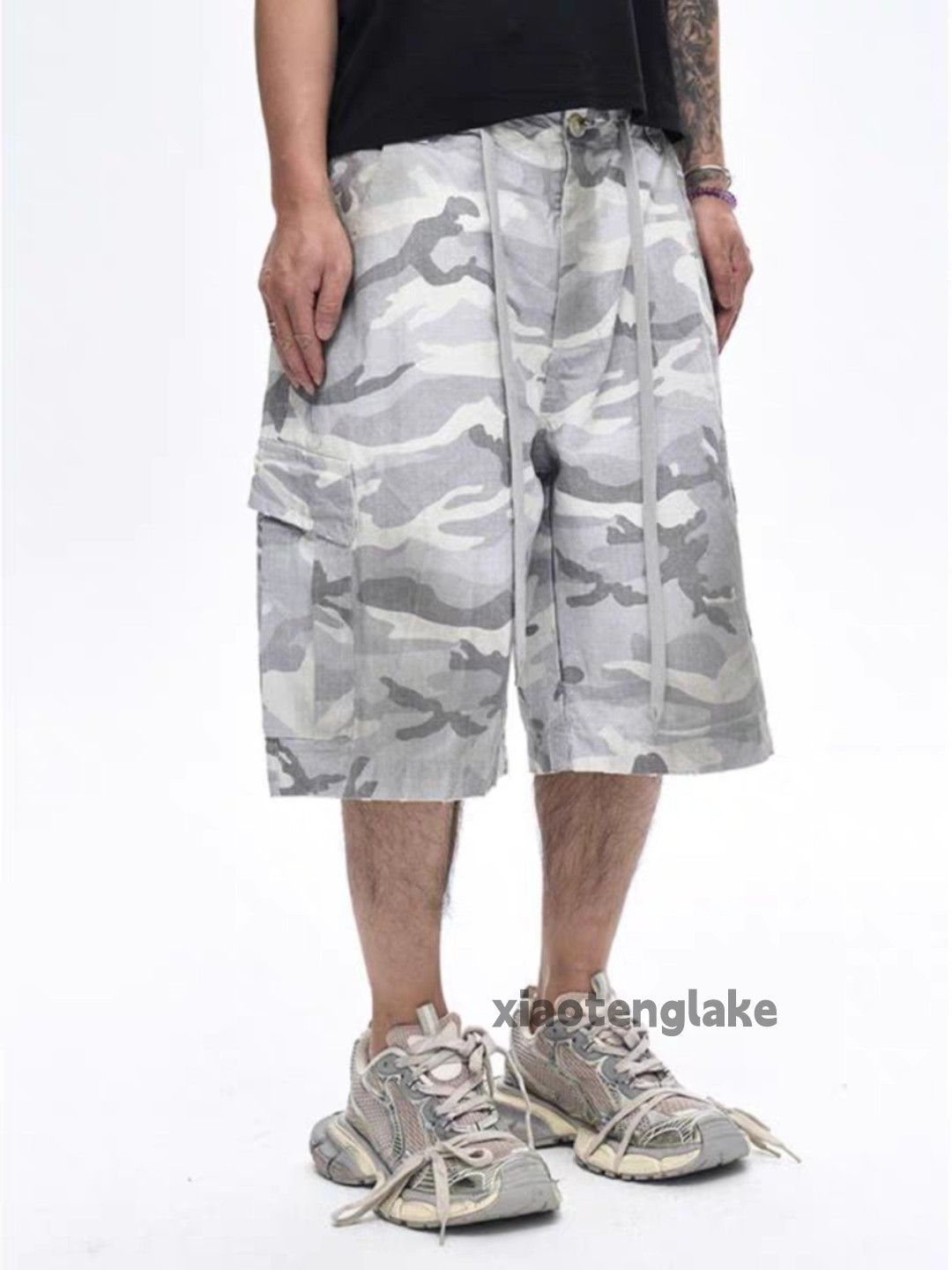 Vintage xtl acne ourlegacy style loose baggy cargo camo shorts Size US 32 / EU 48 - 8 Thumbnail