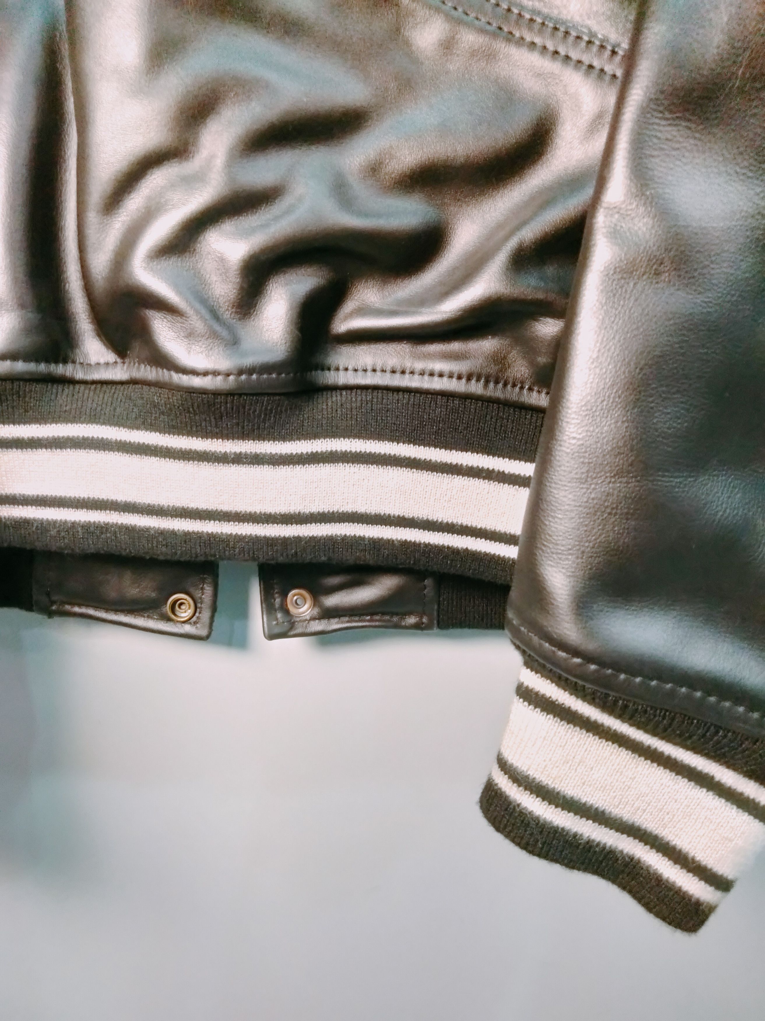 Vintage WLETI Black Sheep Leather Varsity Jacket - Premium Quality Size US M / EU 48-50 / 2 - 11 Thumbnail