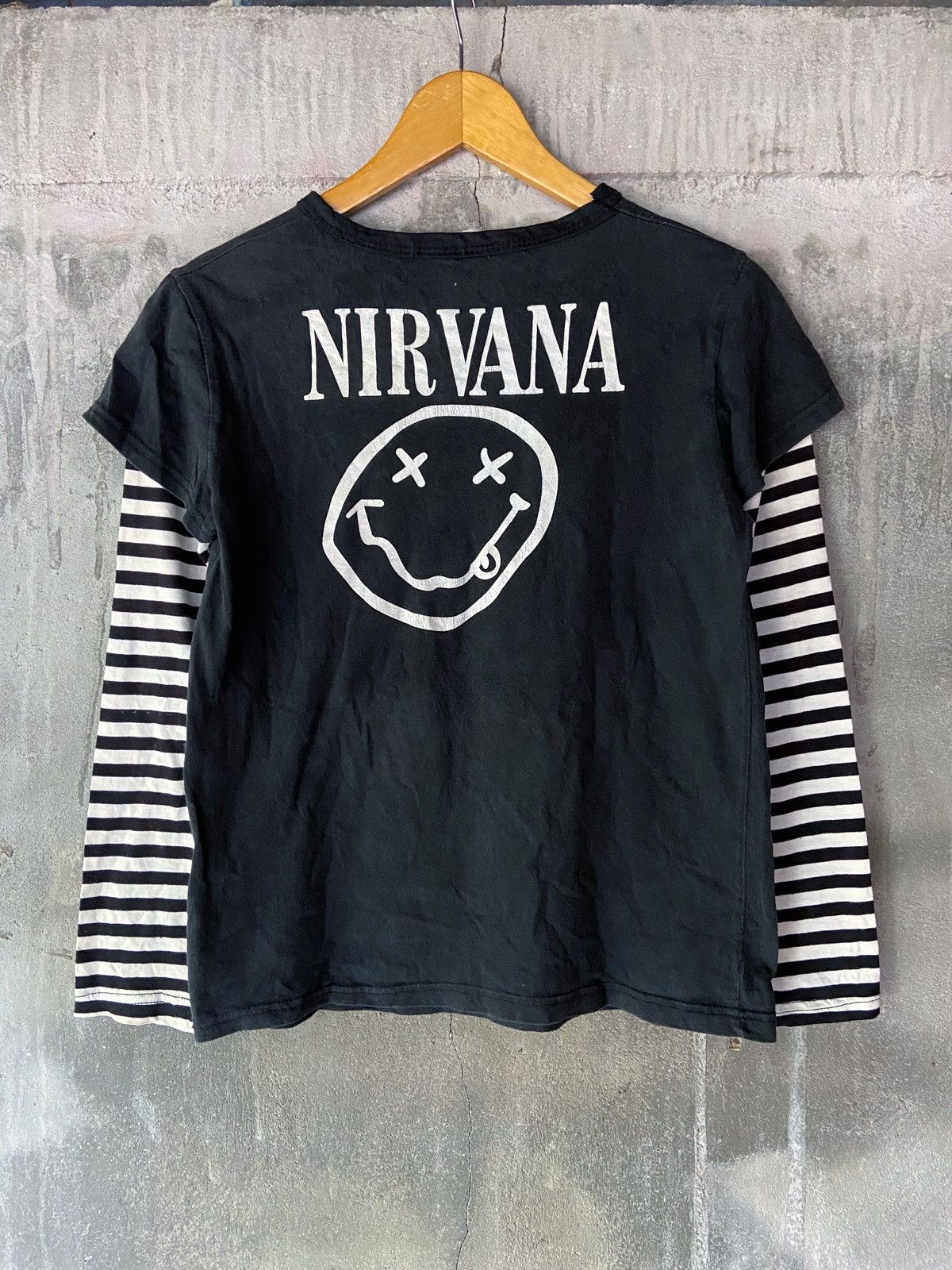 Beauty Beast × Hysteric Glamour × Japanese Brand JAPANESE DOUBLE LAYER GRUNGE NIRVANA LONG SLEEVE Size US S / EU 44-46 / 1 - 2 Thumbnail