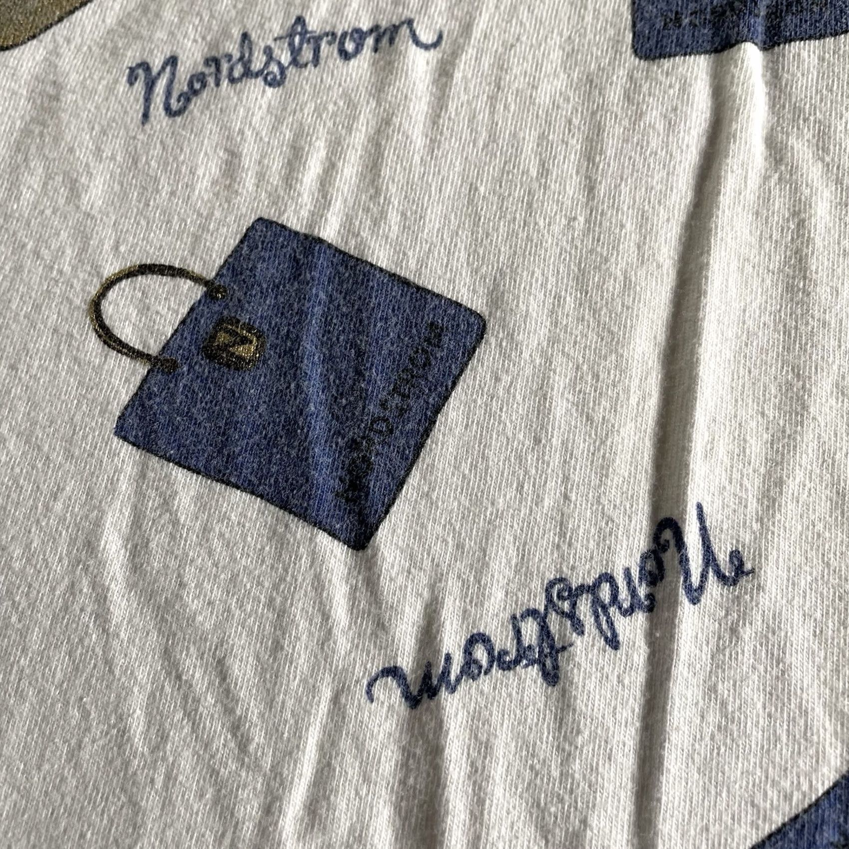 Nordstrom VINTAGE Nordstrom Shirt ONE SIZE Designer Men T-Shirt White Credit Card Design Sleep Shirt Size 44L - 4 Thumbnail