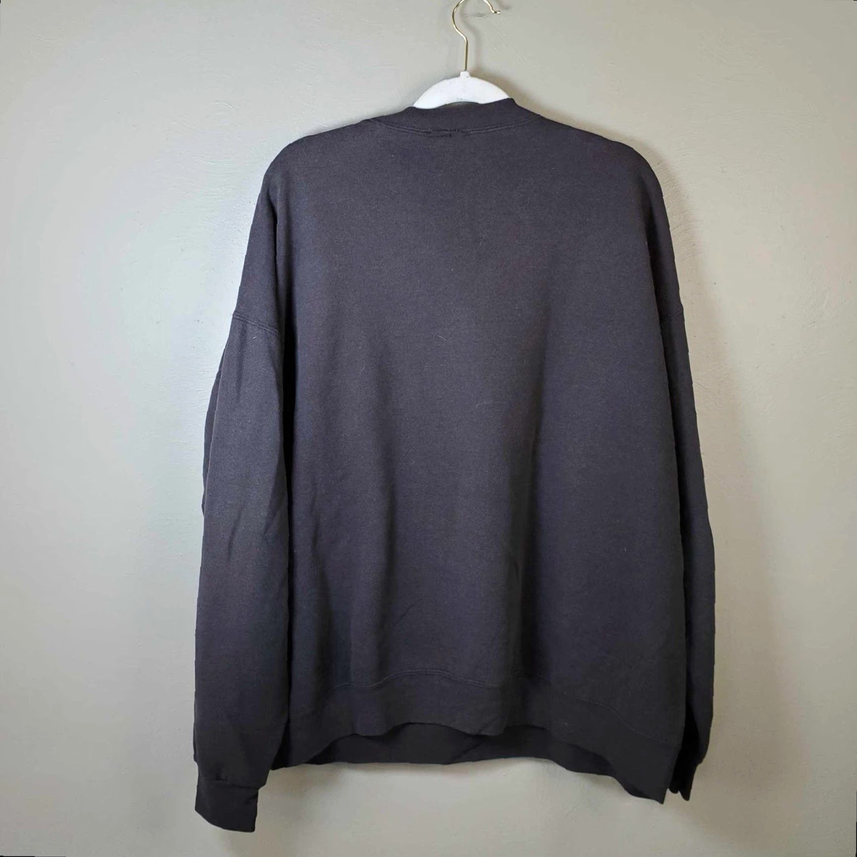 Vintage VINTAGE Pittsburgh Steelers Sweatshirt 2XL Black Mens 90s Y2K Distress Boxy Crewneck Grunge Size US XXL / EU 58 / 5 - 7 Thumbnail