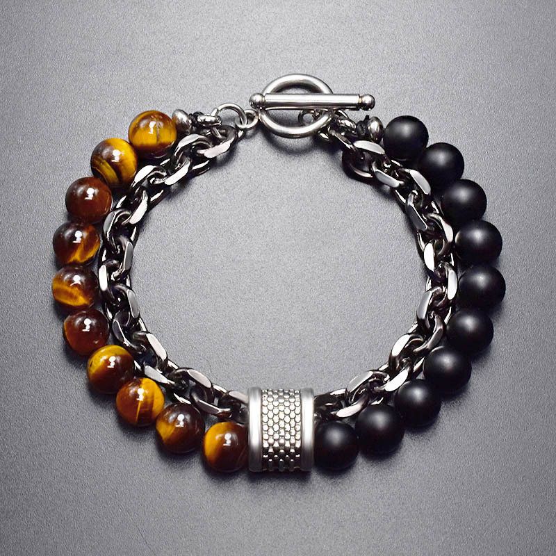 Japanese Brand × Vintage Tiger Eye Stone Beaded Bracelet Size ONE SIZE - 1 Thumbnail