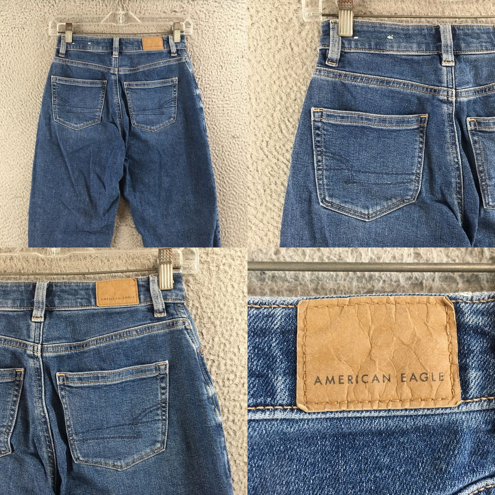 American Eagle Outfitters American Eagle Jeans Womens 00 Short Medium Blue Straight Leg Zip Fly Denim Size 24" / US 00 / IT 34 - 9 Thumbnail