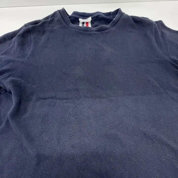 Thom Browne Thom Browne Navy Striped Cotton Short Sleeve T-Shirt -2507 Size US M / EU 48-50 / 2 - 2 Thumbnail