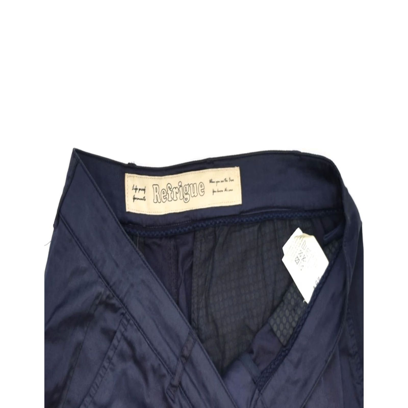 Vintage REFRIGUE Mens Tapered Capri Trousers Navy Blue Cotton Medium W32 L24 IT 48 Size US 31 - 3 Thumbnail
