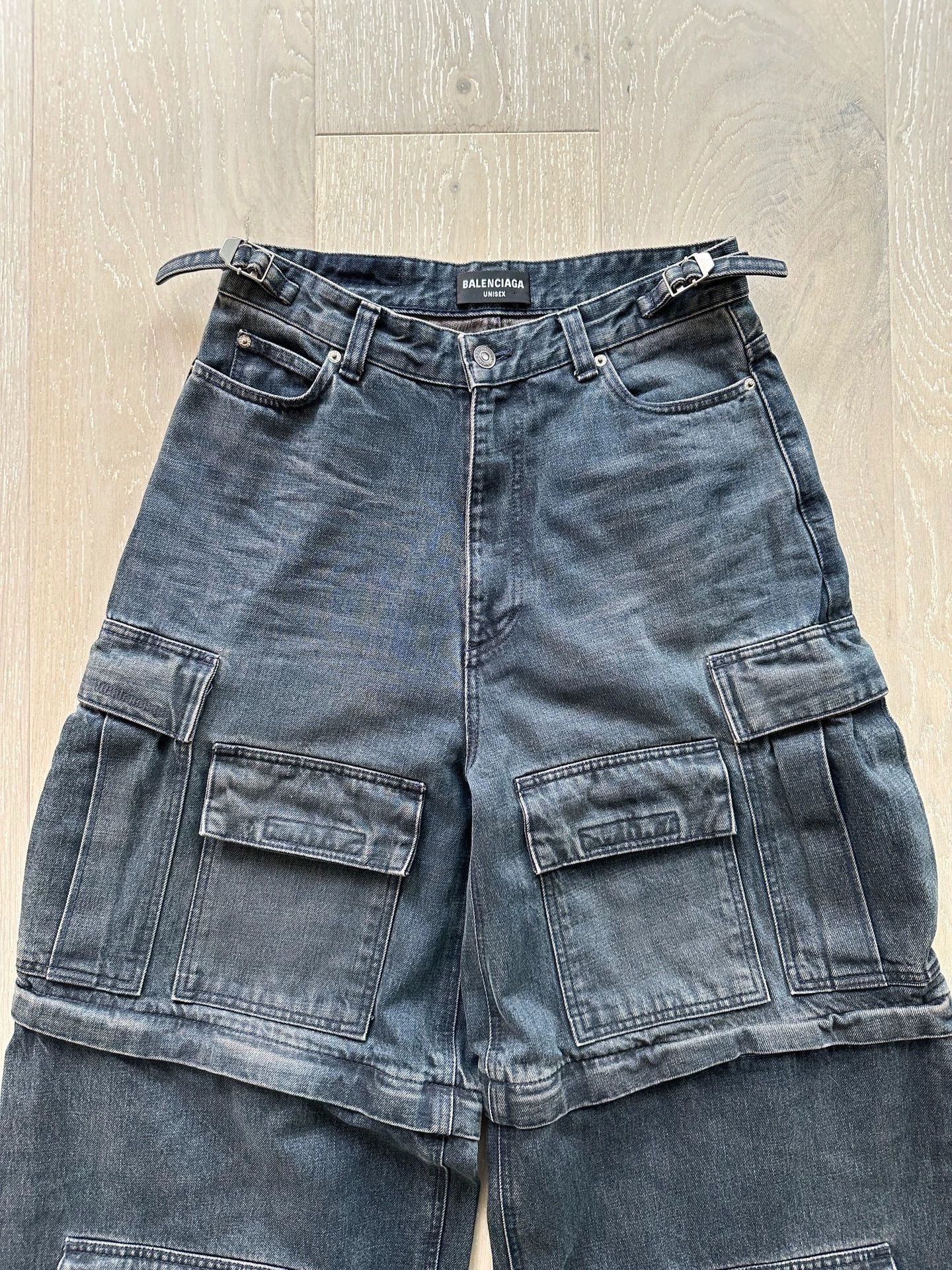 Balenciaga Balenciaga 21AW Detachable Adjustable Waist Denim Cargo 29 Size US 29 - 2 Thumbnail