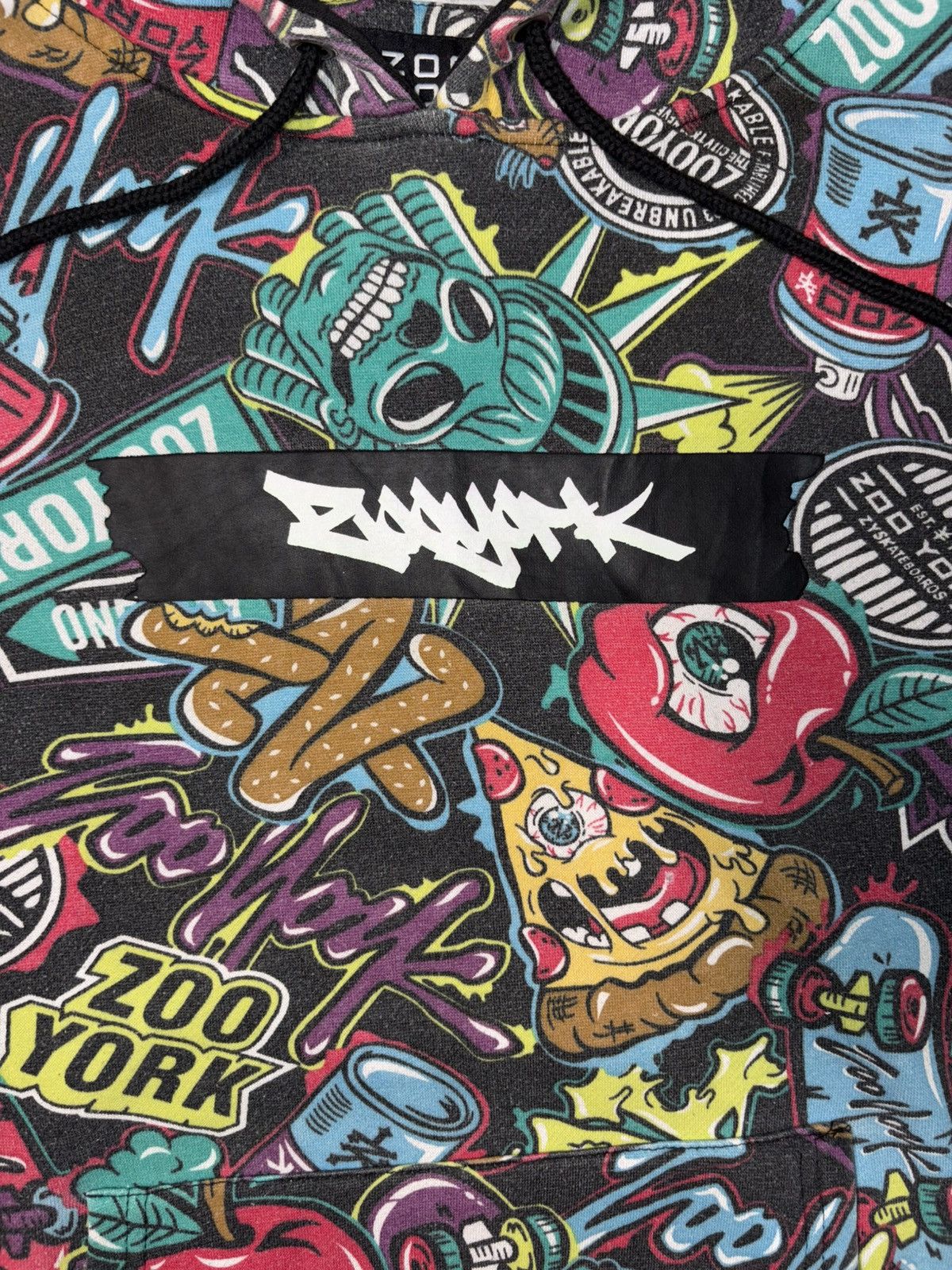 Zoo York Vintage Zoo York AOP Graffiti Hoodie Cyber-Y2K Skate Size M Size US M / EU 48-50 / 2 - 6 Thumbnail