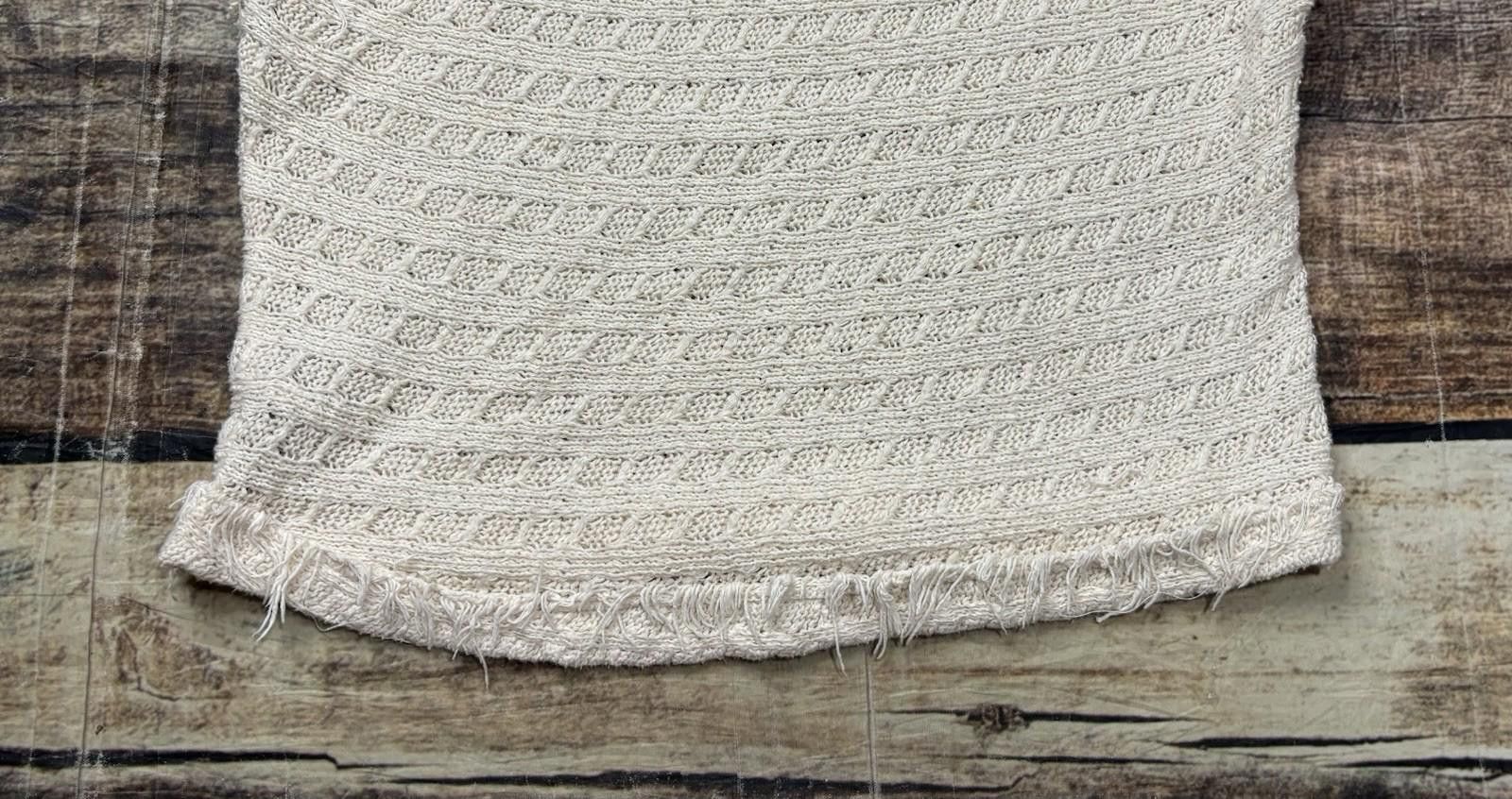 Free People We the Free People Sweater Women XS Hacci Cotton Fringe Knit Size XS / US 0-2 / IT 36-38 - 7 Thumbnail