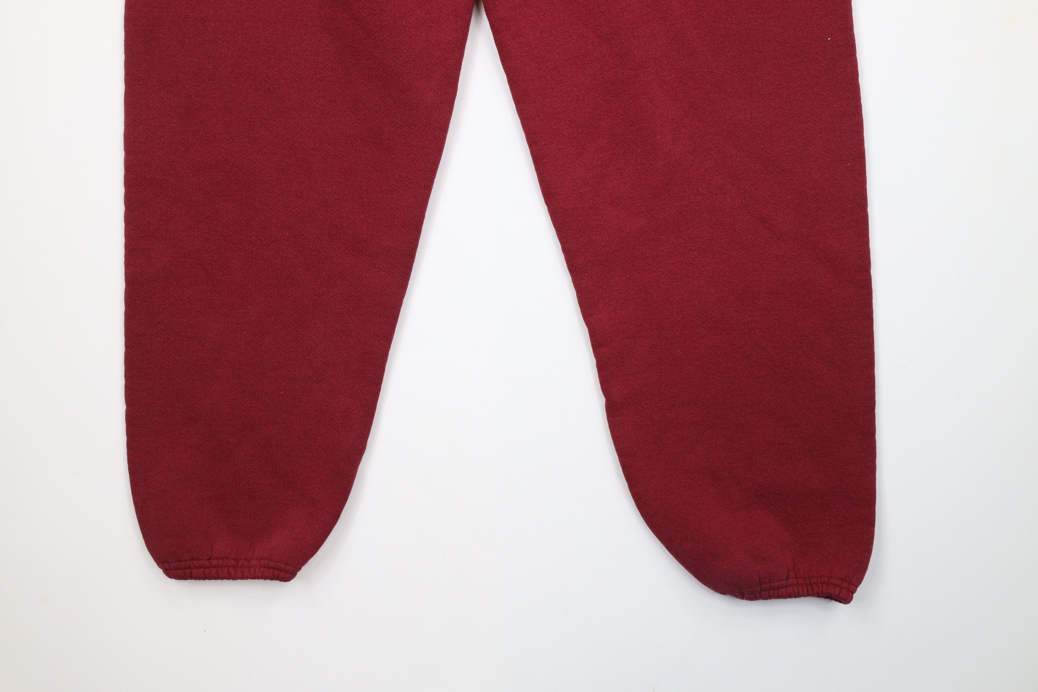 Vintage Vintage 90s Streetwear Heavyweight Sweatpants Joggers Red Size US 34 / EU 50 - 11 Thumbnail
