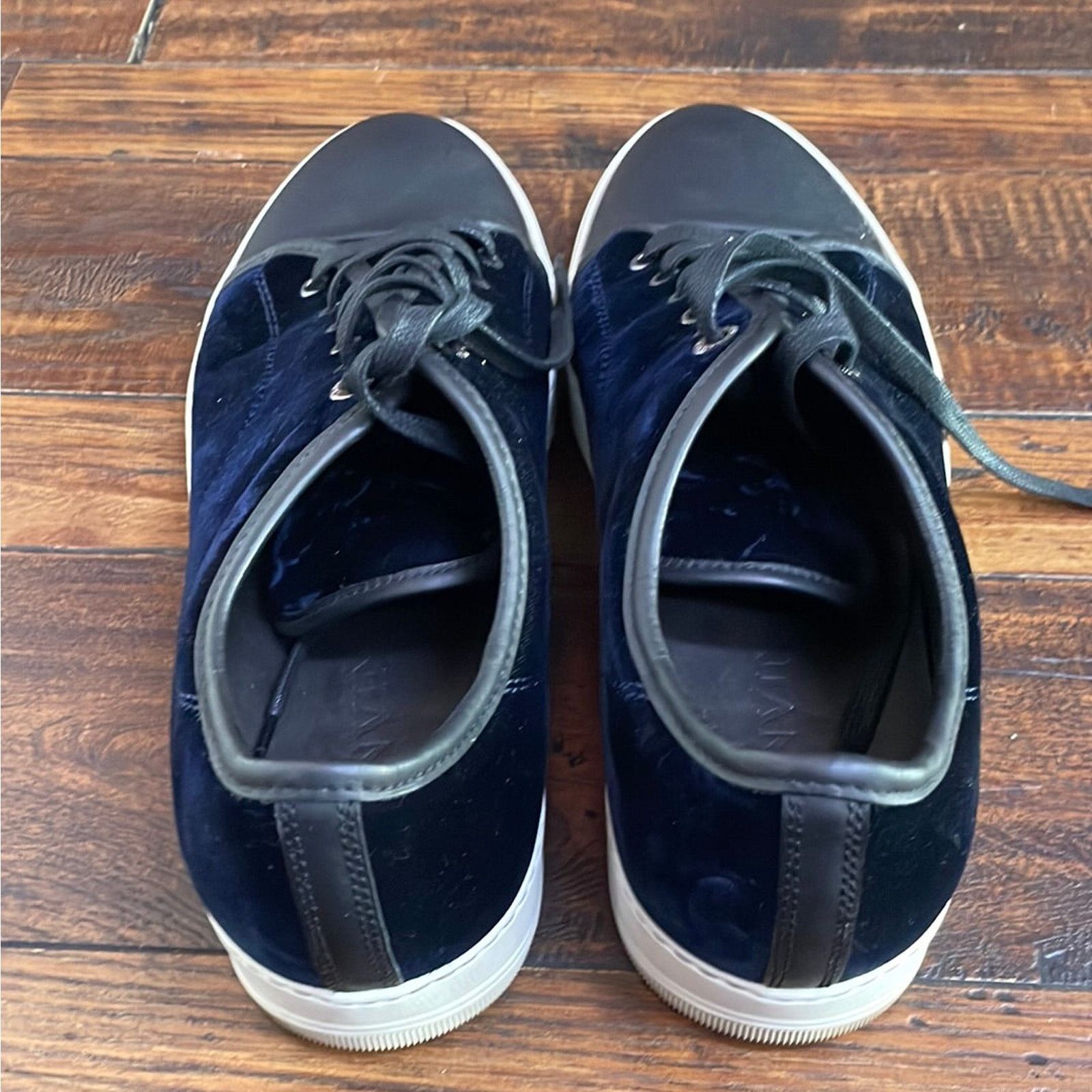 Lanvin LANVIN Navy DBB1 Patent Captoe Sneaker 11 (No Box) Size US 11 / EU 44 - 4 Thumbnail