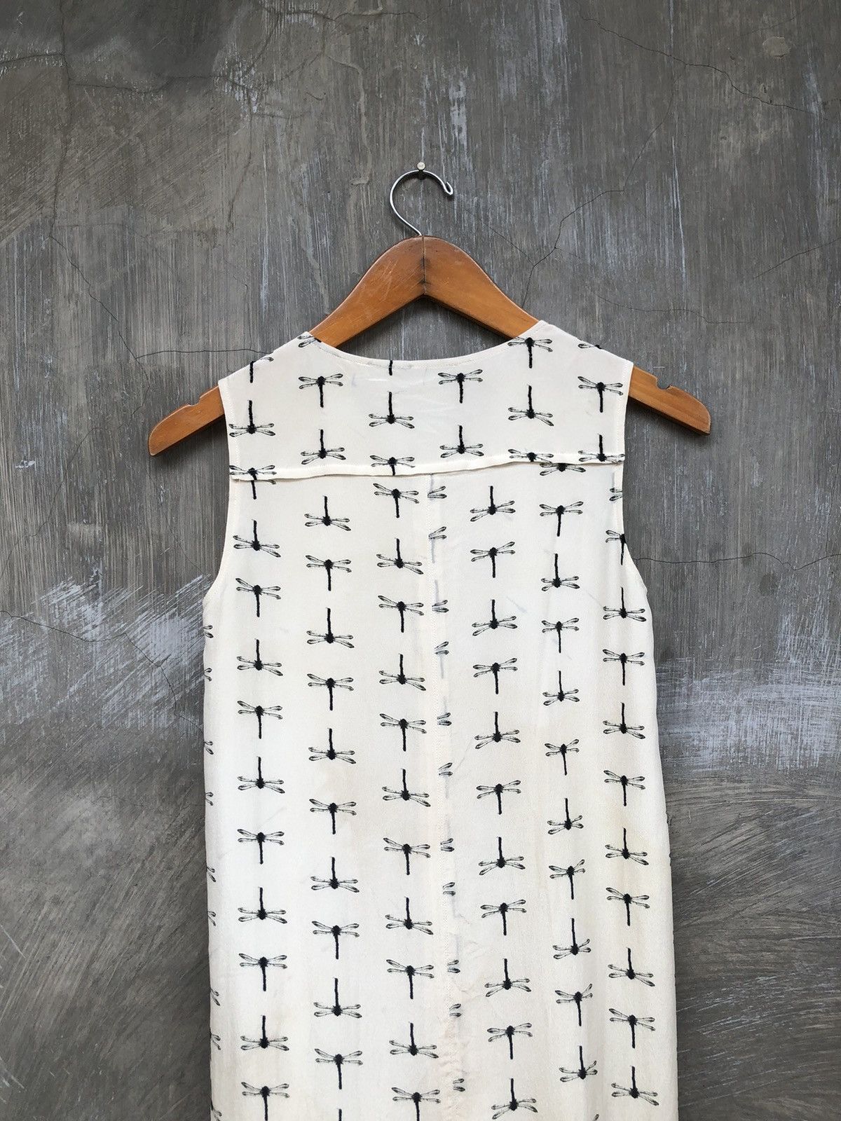 MAX&Co. MAX&Co Dragonfly Pattern Women White Midi Dress Size XS / US 0-2 / IT 36-38 - 10 Thumbnail