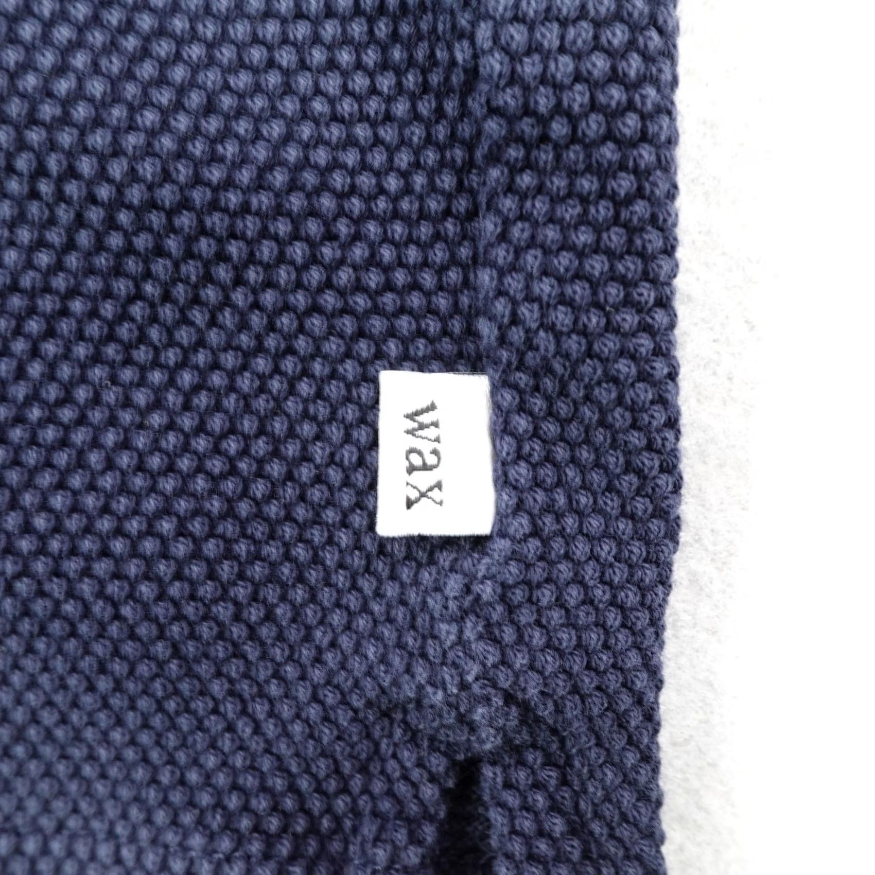 Wax London VINTAGE Wax London Polo Shirt Mens 2XL Navy Blue Heavyweight Textured Thermal Split Neck Shirt Mens 2XL Navy Blue Size US XXL / EU 58 / 5 - 3 Thumbnail