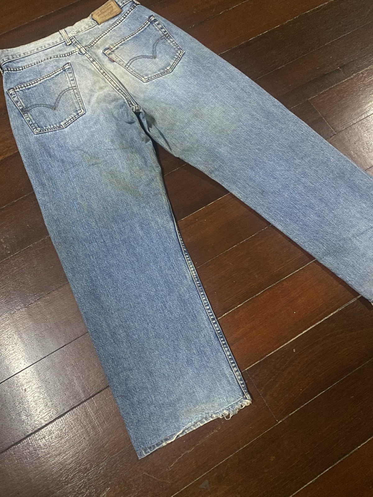 Levi's Vintage y2k Levis 504 Selvedge Distressed baggy wide Denim Size US 32 / EU 48 - 16 Thumbnail