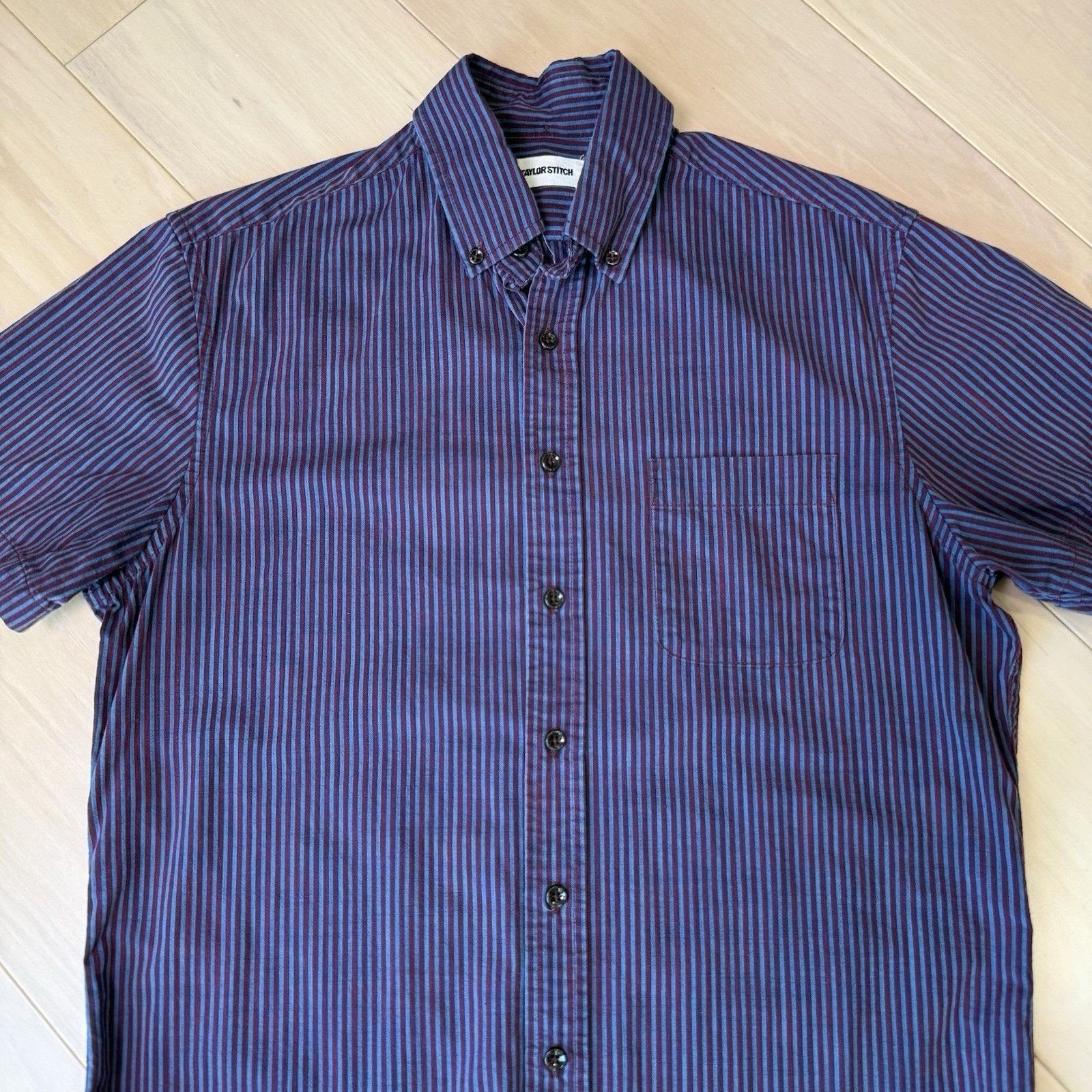 Taylor Stitch Taylor Stitch Short Sleeve Jack Shirt 38 Multicolor Striped Size US S / EU 44-46 / 1 - 4 Thumbnail