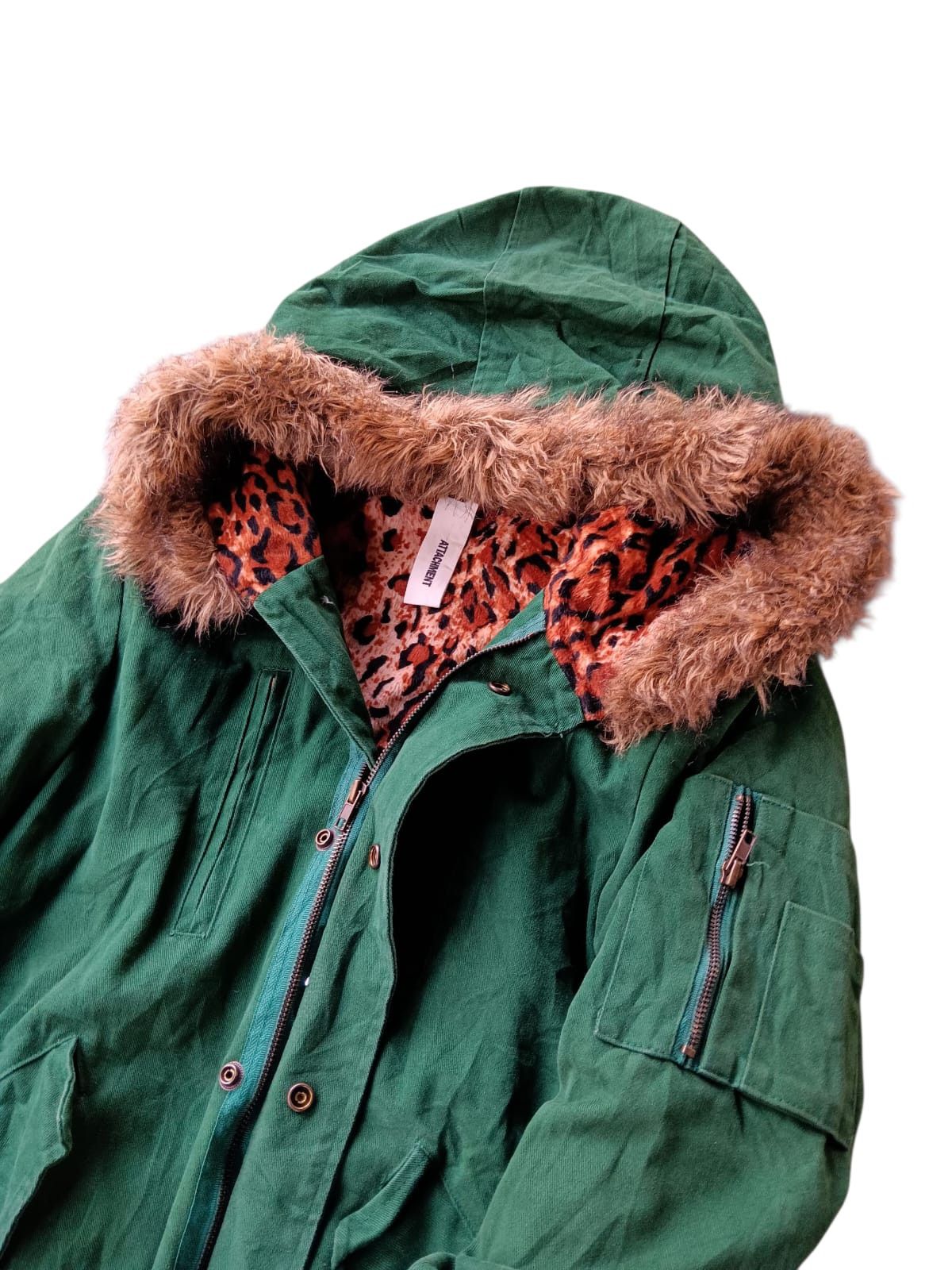 Kazuyuki Kumagai Attachment Attachment leopard linned fur hoodie parka Size US M / EU 48-50 / 2 - 4 Thumbnail